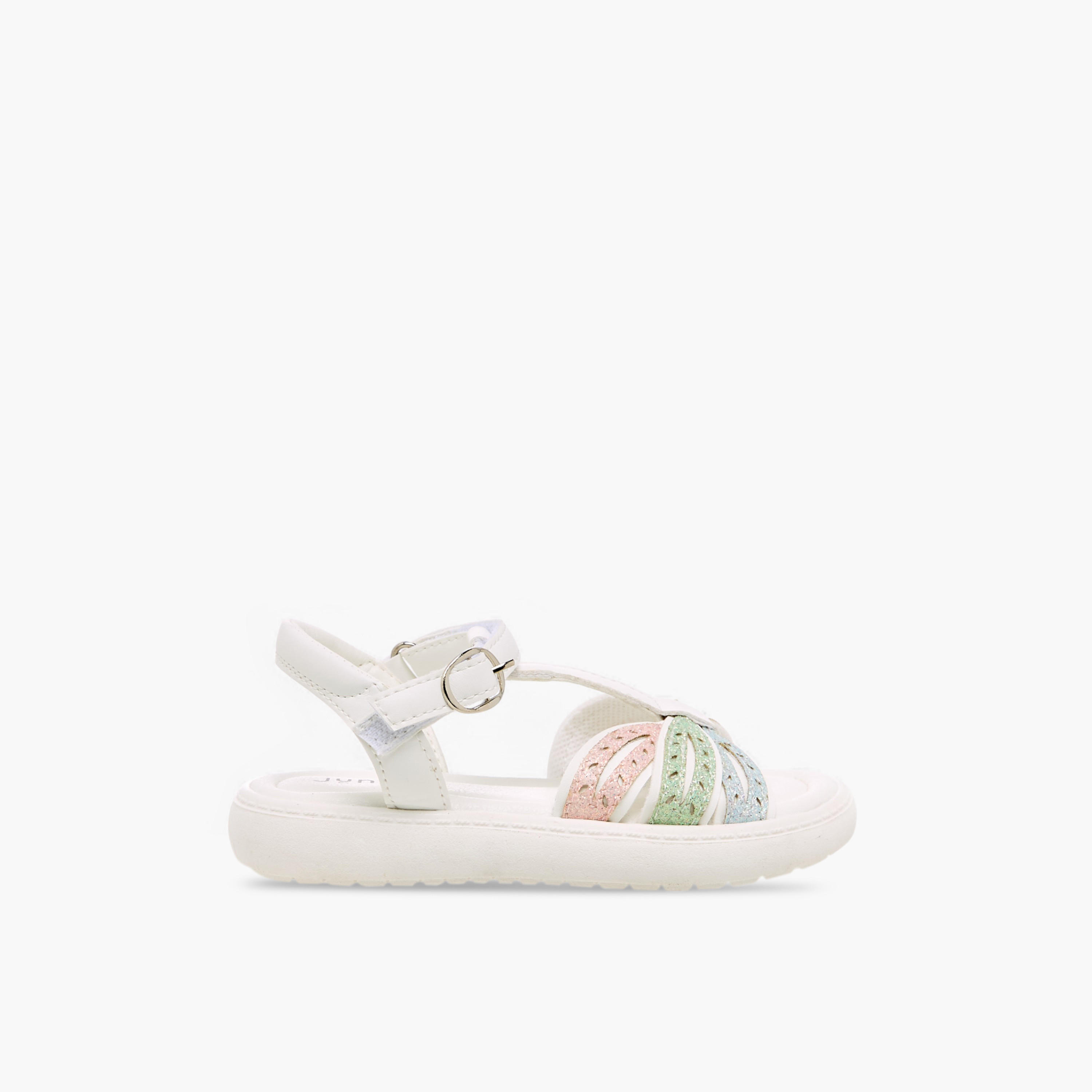 Juniors Girls Glitter Embellished Sandals-girls-shoes-sandals-image-2