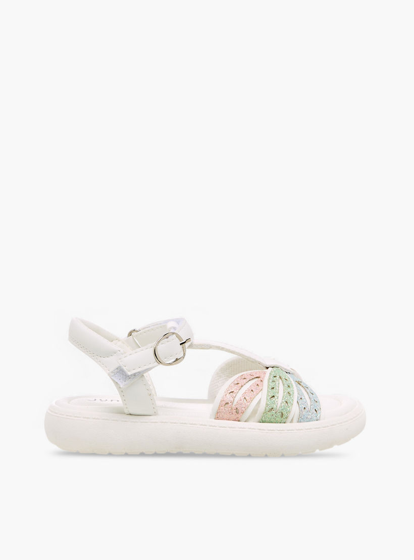 Juniors Girls Glitter Embellished Sandals-girls-shoes-sandals-image-2