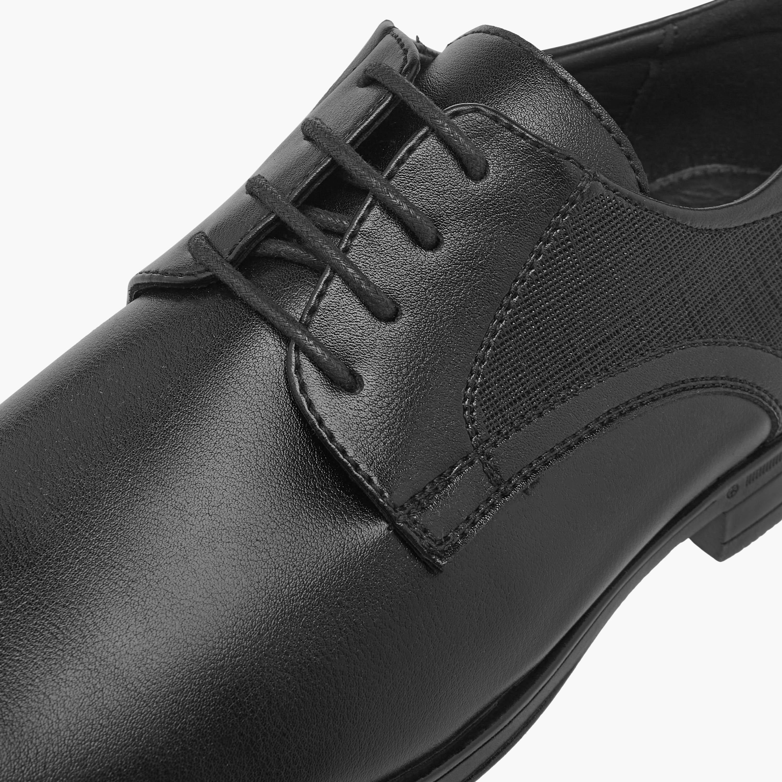 LBL by Shoexpress Textured Derby Shoes with Lace-Up Closure-men-shoes-formalshoes-image-4
