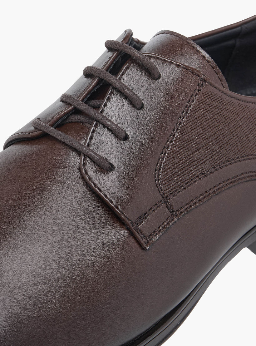 LBL by Shoexpress Textured Derby Shoes with Lace-Up Closure-men-shoes-formalshoes-image-4