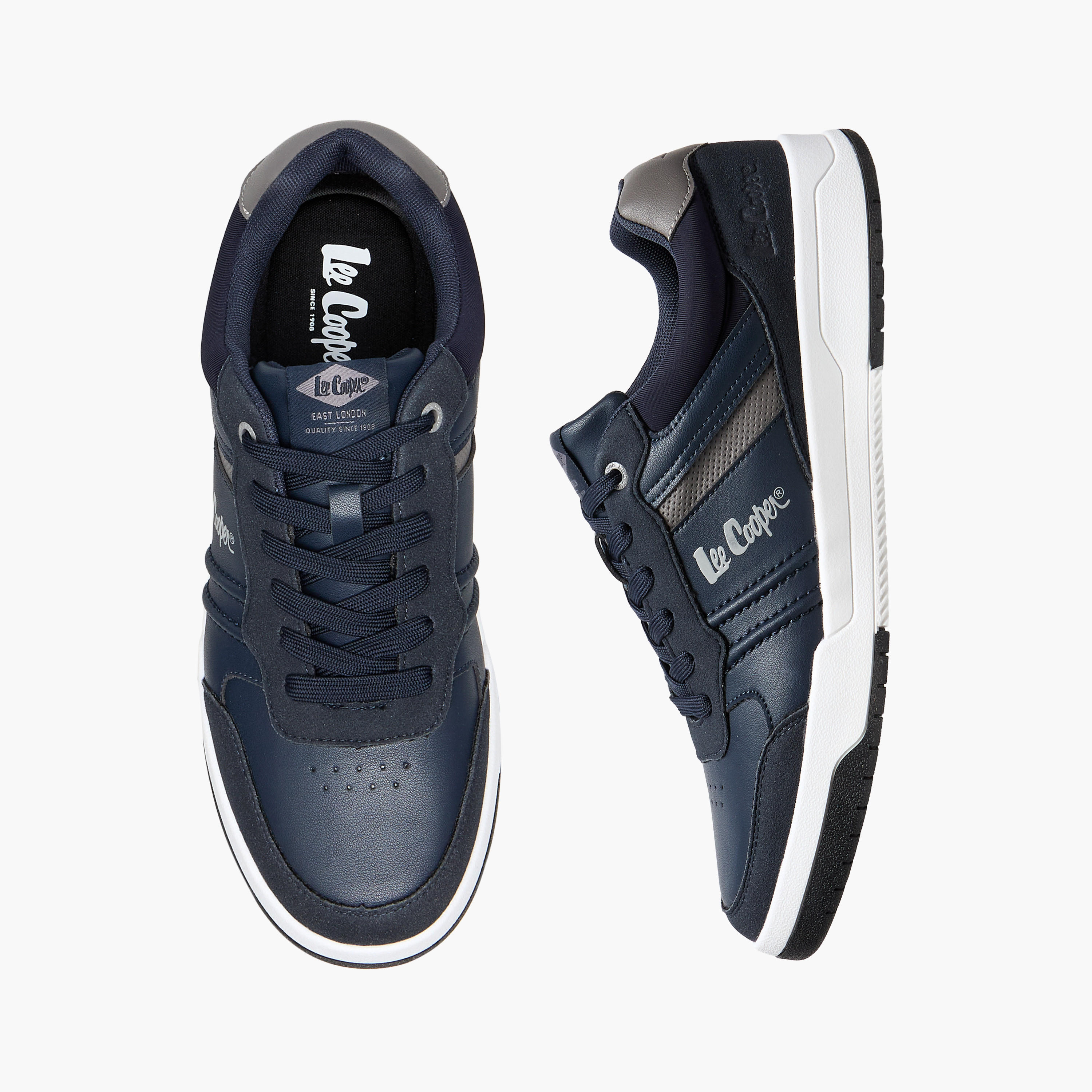 حذاء سنيكرز بألواح ورباط  للرجال من لي كوبر-men-shoes-sneakers-image-1