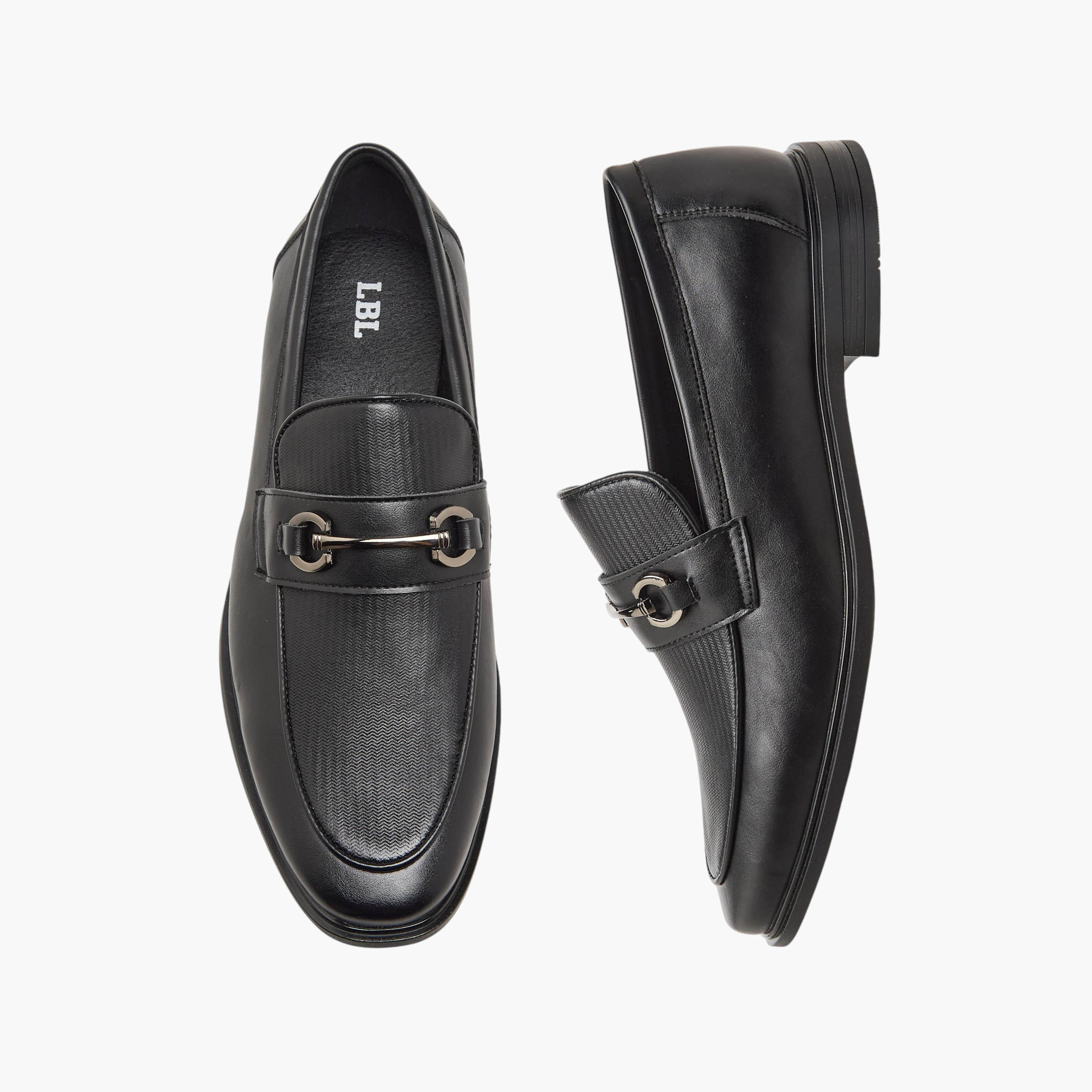 LBL by Shoexpress Men Textured Slip-On Loafers-men-shoes-formalshoes-image-1