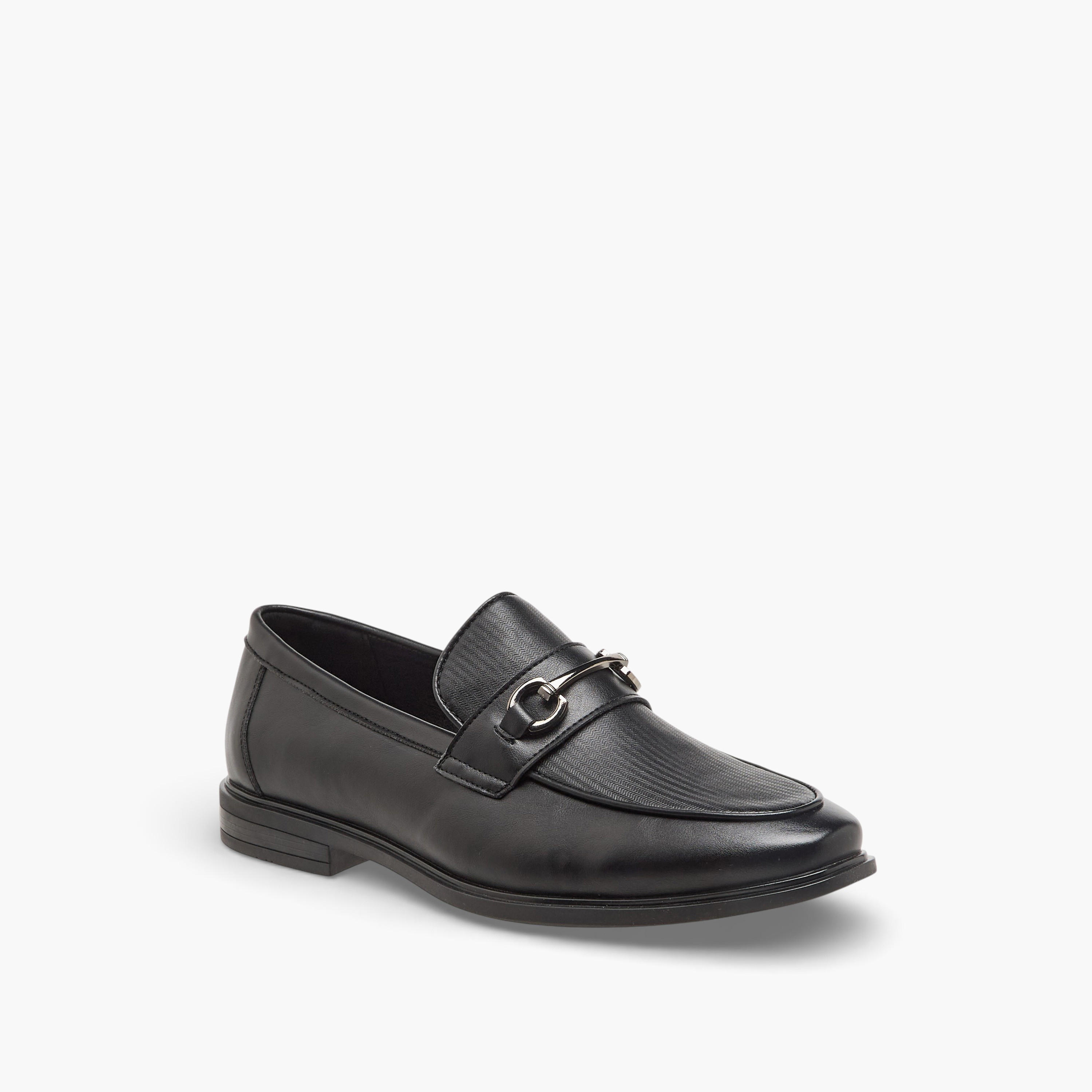 LBL by Shoexpress Men Textured Slip-On Loafers-men-shoes-formalshoes-image-2