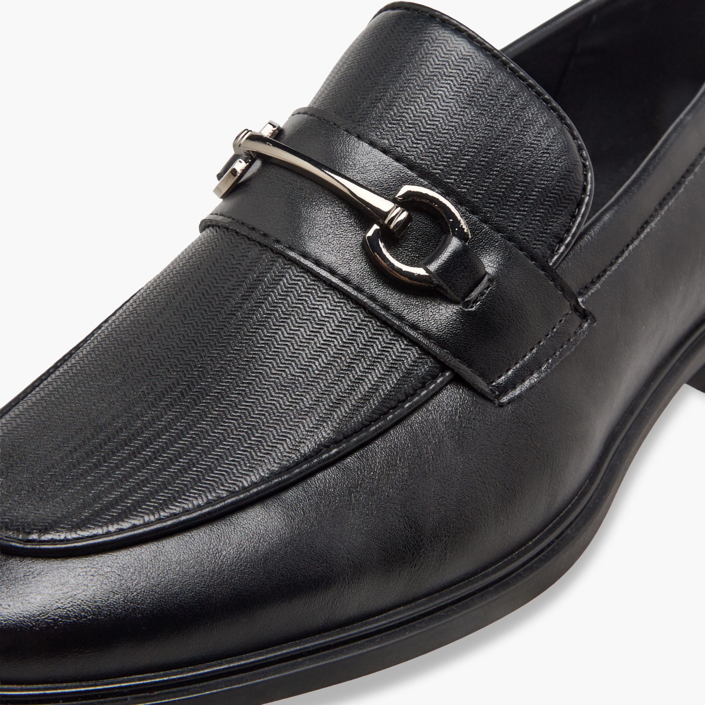 LBL by Shoexpress Men Textured Slip-On Loafers-men-shoes-formalshoes-image-4