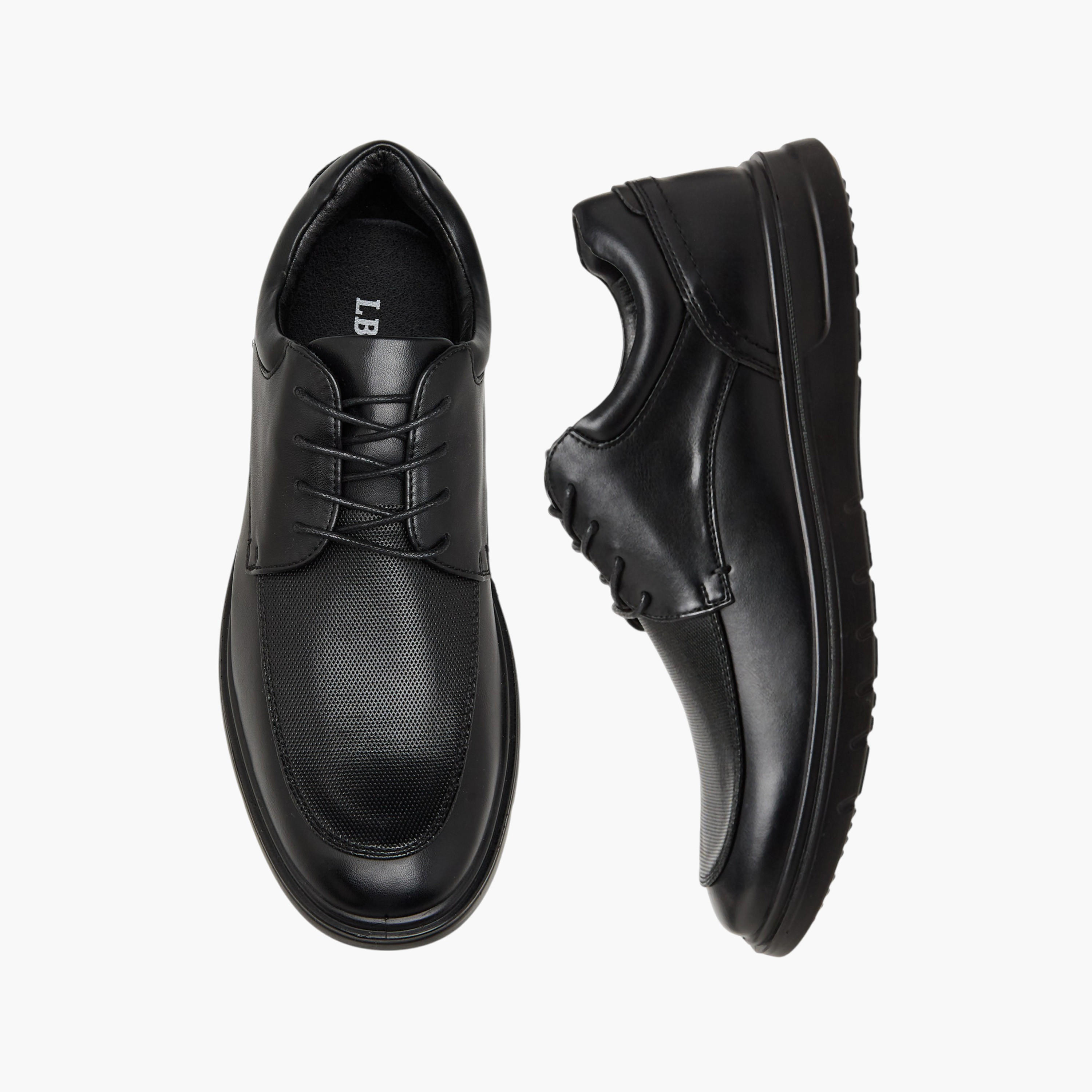 LBL by Shoexpress Men Textured Derby Shoes-men-shoes-formalshoes-image-1