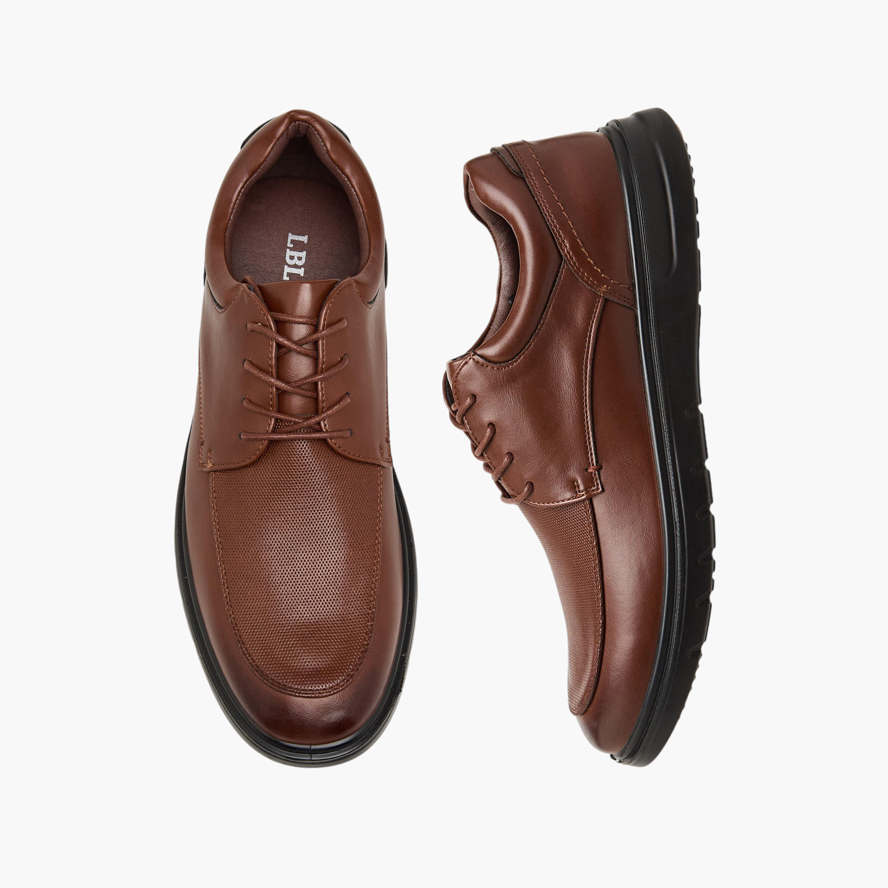 LBL by Shoexpress Men Textured Derby Shoes-men-shoes-formalshoes-image-1