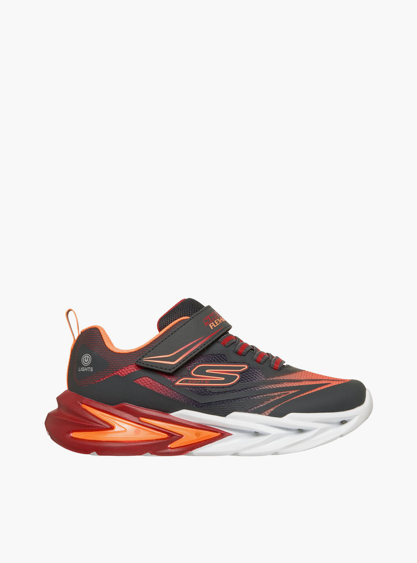 Skechers Boys FLEX-GLOW ULTRA Hook & Loop Sneakers - 400139L-CCRD-CP-sports-boys-shoes-image-4