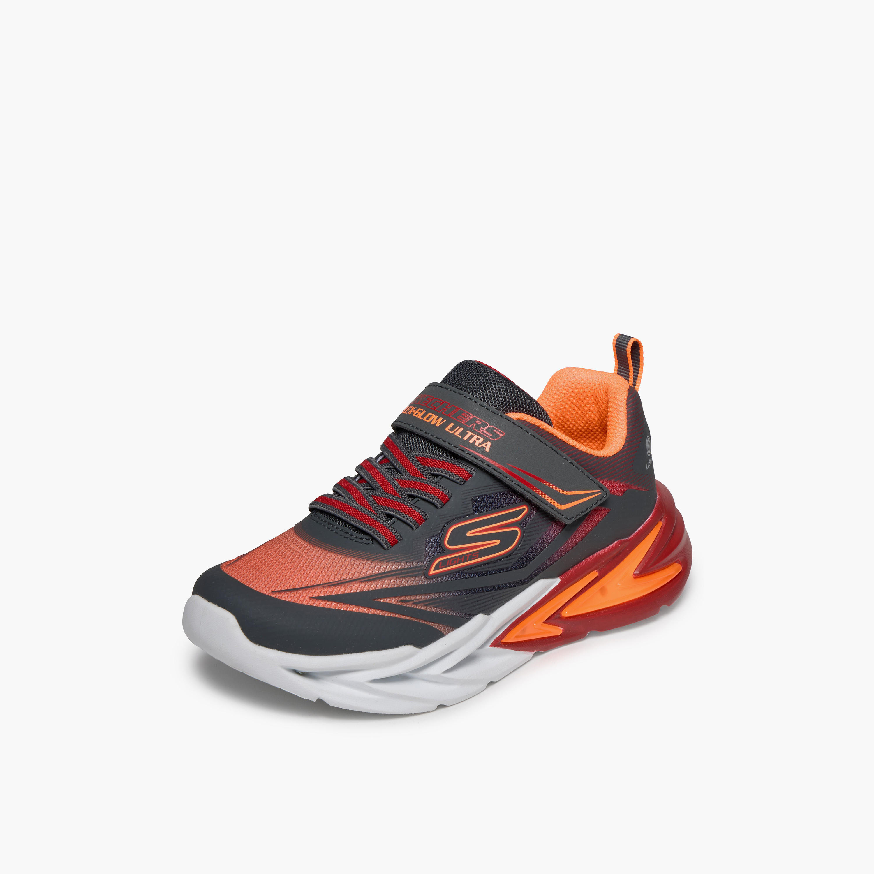Skechers Boys FLEX-GLOW ULTRA Hook & Loop Sneakers - 400139L-CCRD-CP-sports-boys-shoes-image-5