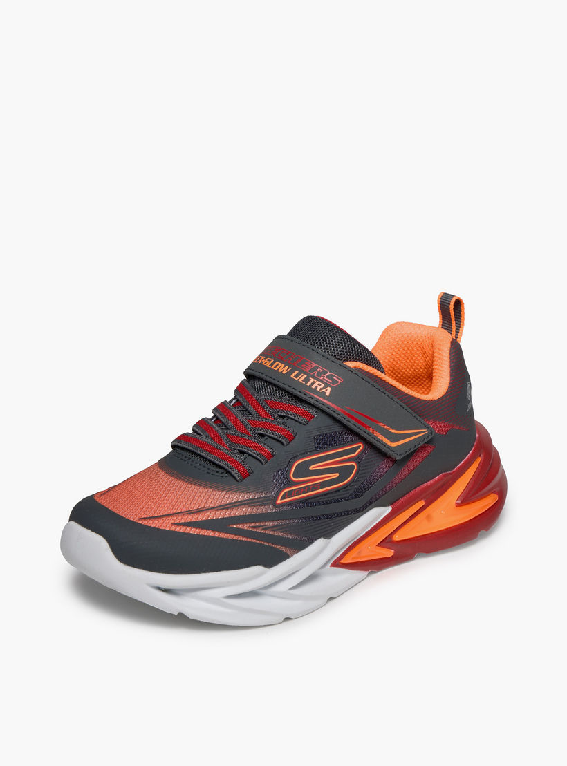 Skechers Boys FLEX-GLOW ULTRA Hook & Loop Sneakers - 400139L-CCRD-CP-sports-boys-shoes-image-5