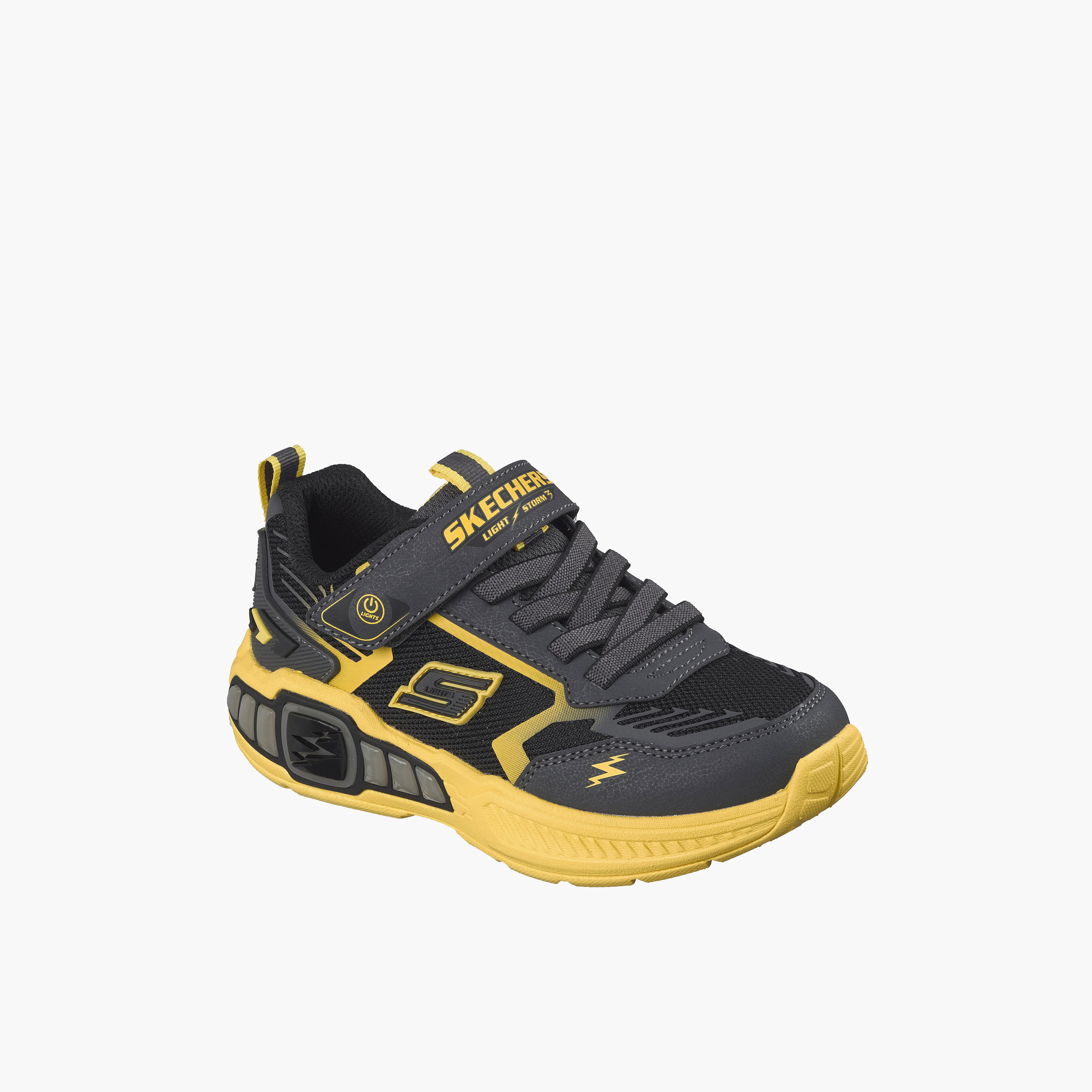 Skechers Boys LIGHT STORM 3 Hook & Loop Light-Up Ankle Sneakers-sports-boys-shoes-image-1