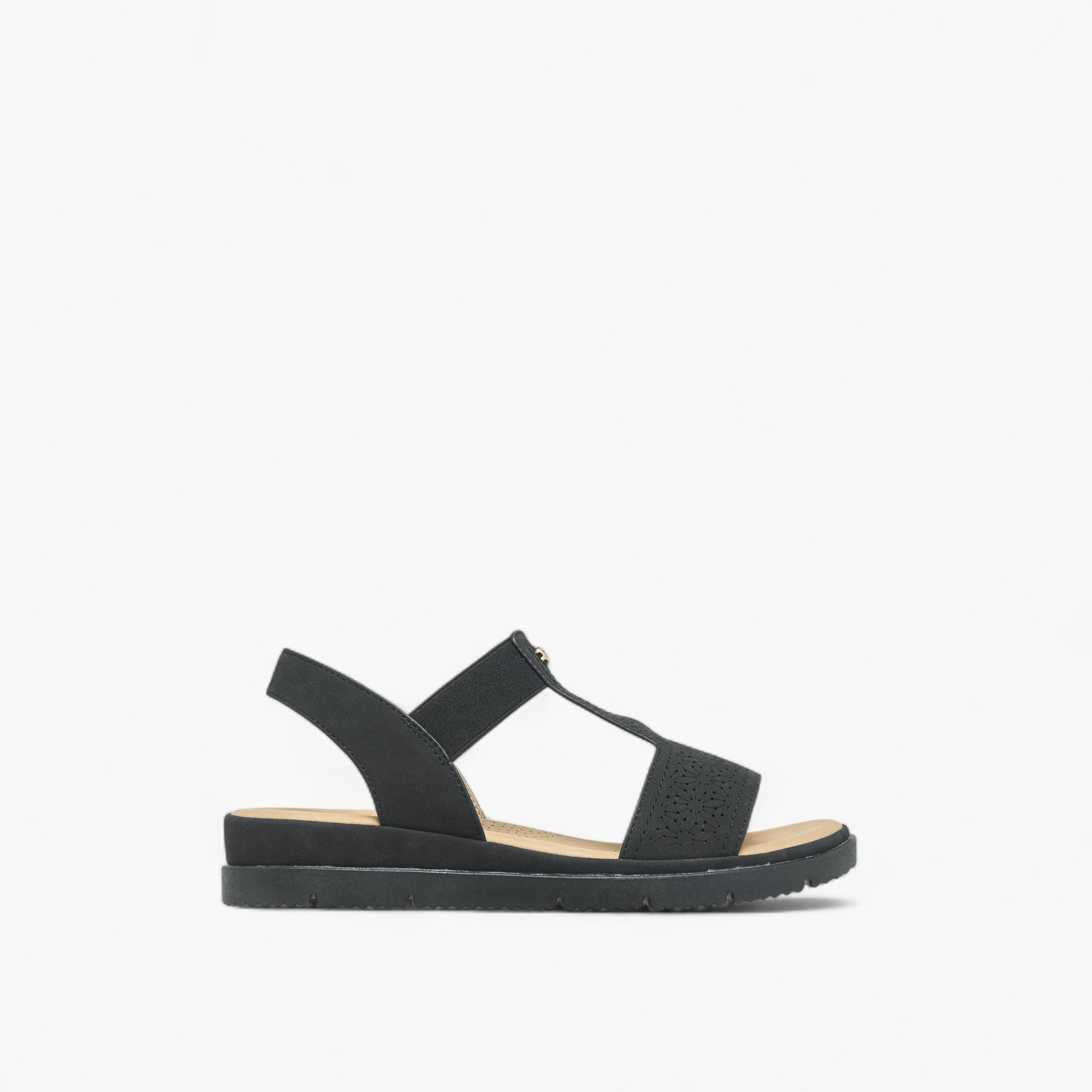 صندل بحزام خلفي وتفاصيل مفرغة من فلورا بيلا-women-shoes-sandals-heeled-image-2