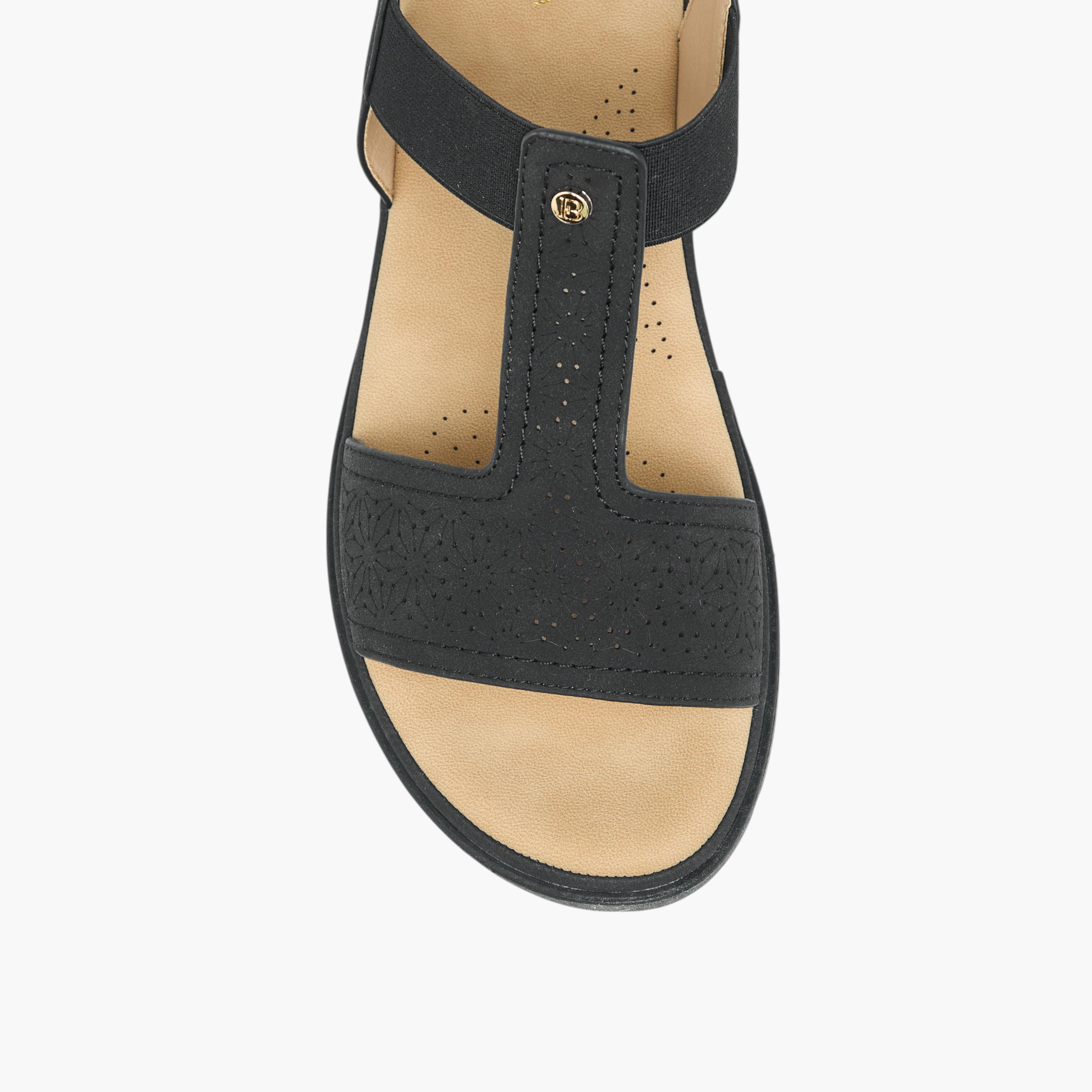 صندل بحزام خلفي وتفاصيل مفرغة من فلورا بيلا-women-shoes-sandals-heeled-image-3