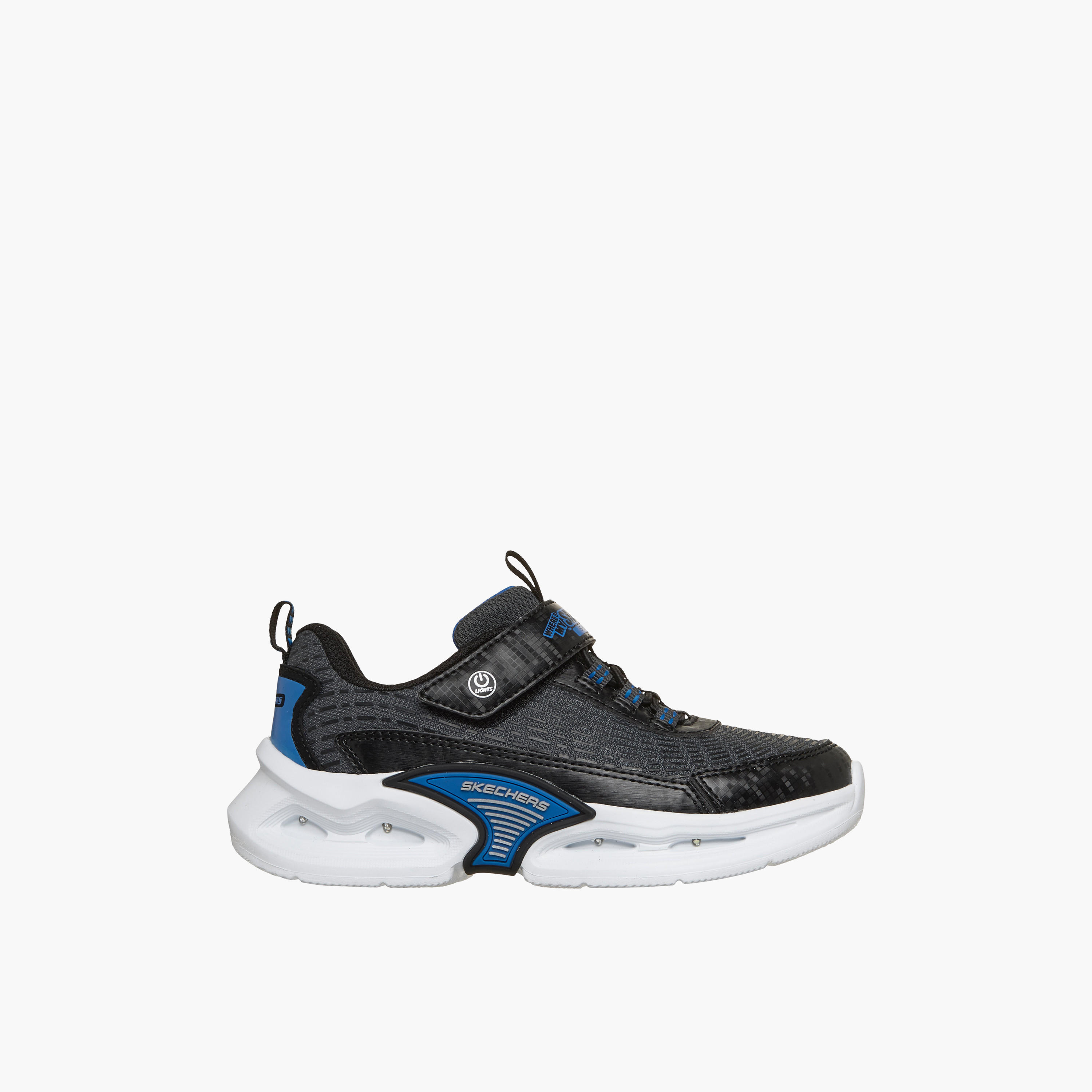 Skechers Boys KINETIC-LIGHTS Hook & Loop Light-Up Ankle Sneakers-sports-boys-shoes-image-4