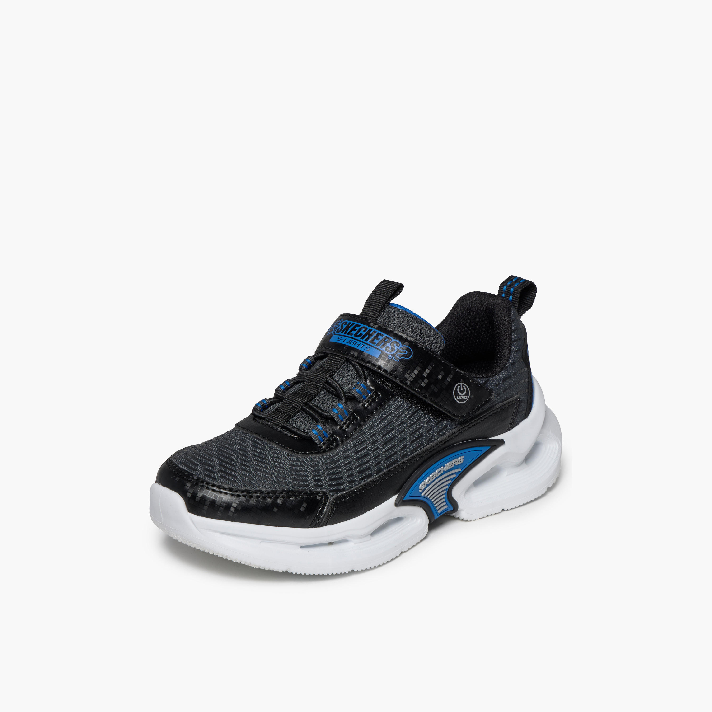 Skechers Boys KINETIC-LIGHTS Hook & Loop Light-Up Ankle Sneakers-sports-boys-shoes-image-5