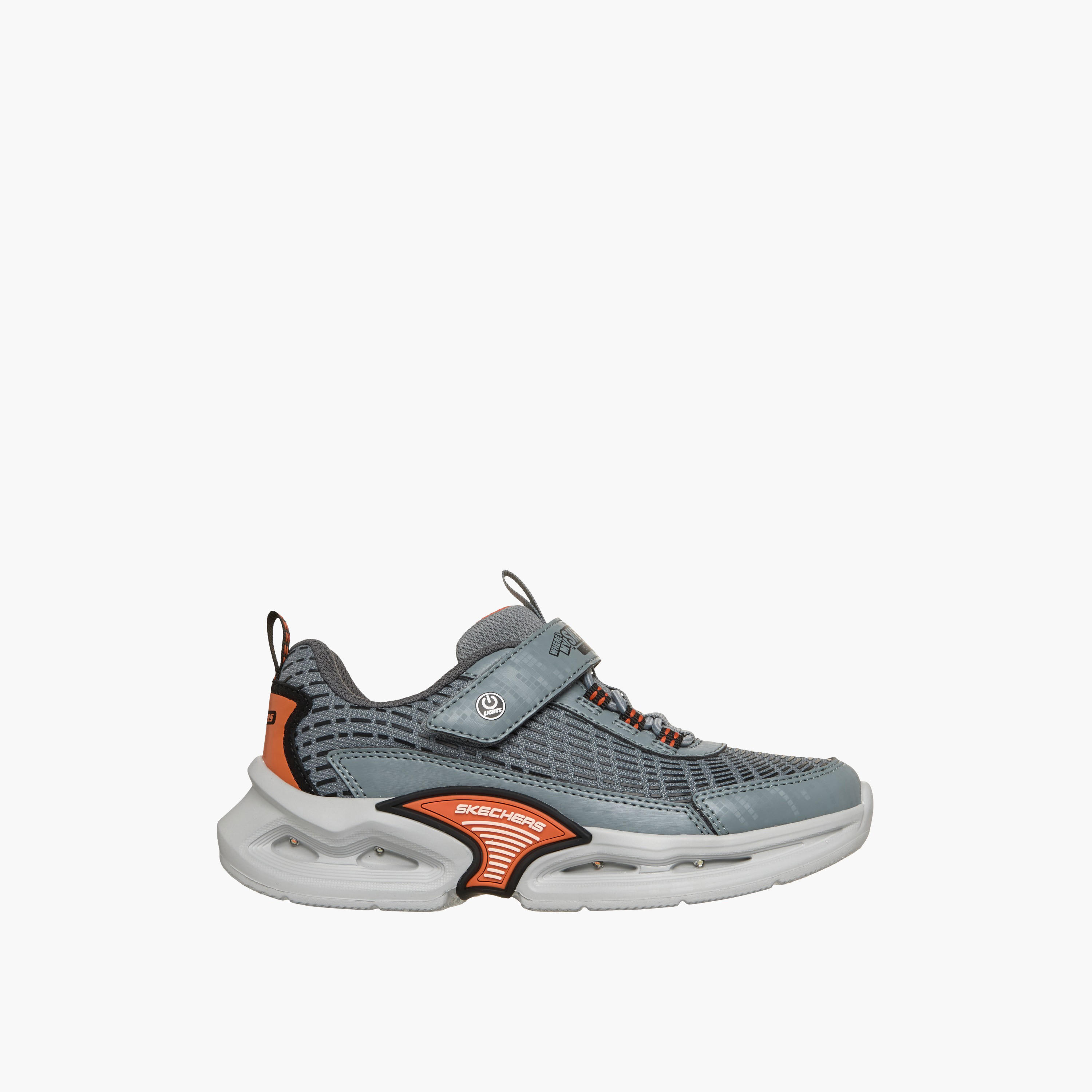 Skechers Boys KINETIC-LIGHTS Hook & Loop Light-Up Ankle Sneakers-sports-boys-shoes-image-2