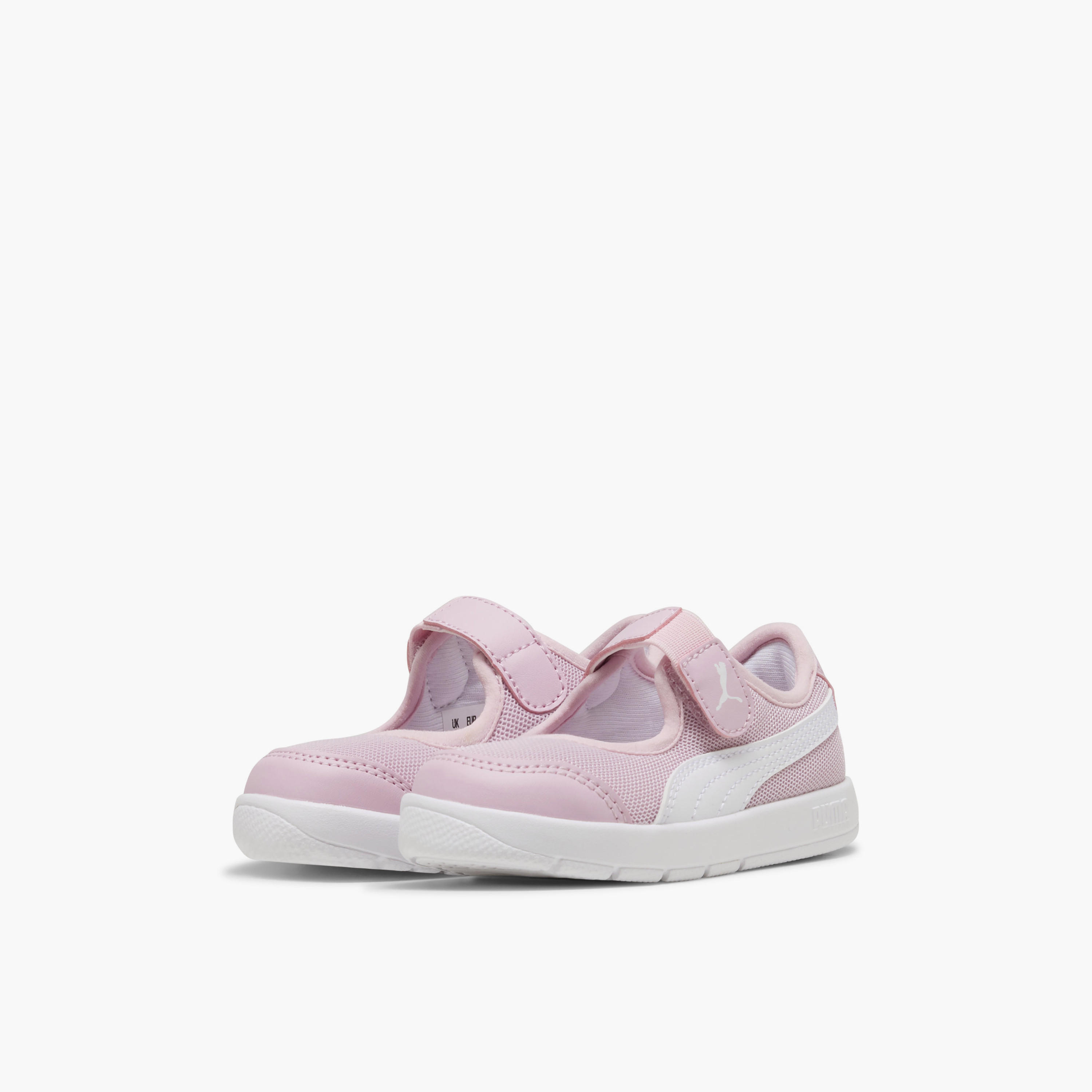 Puma Courtflex v3 Lina V Ankle Sneakers with Hook & Loop Closure-baby-girls-shoes-closedshoes-image-1