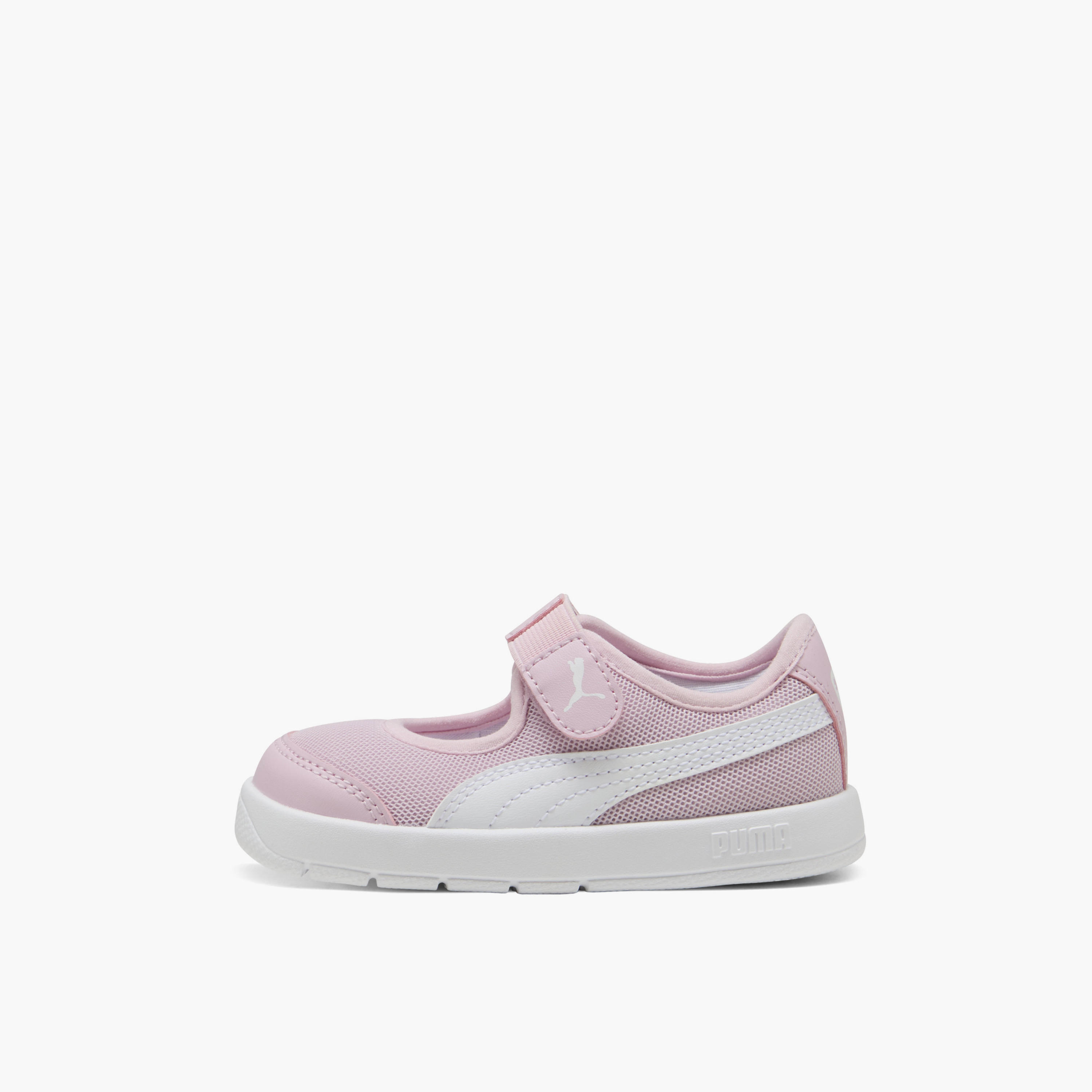 Puma Courtflex v3 Lina V Ankle Sneakers with Hook & Loop Closure-baby-girls-shoes-closedshoes-image-2