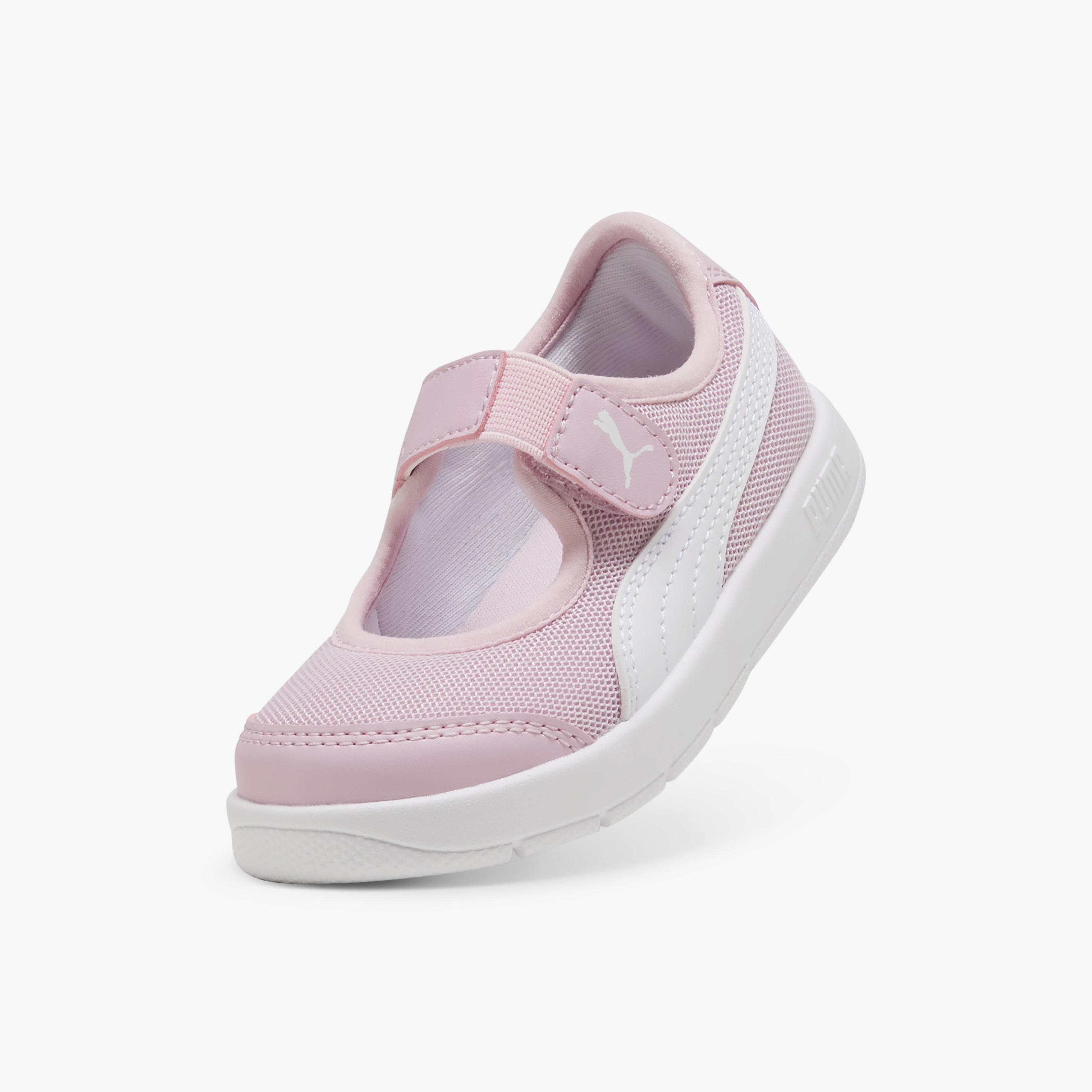 Puma Courtflex v3 Lina V Ankle Sneakers with Hook & Loop Closure-baby-girls-shoes-closedshoes-image-4