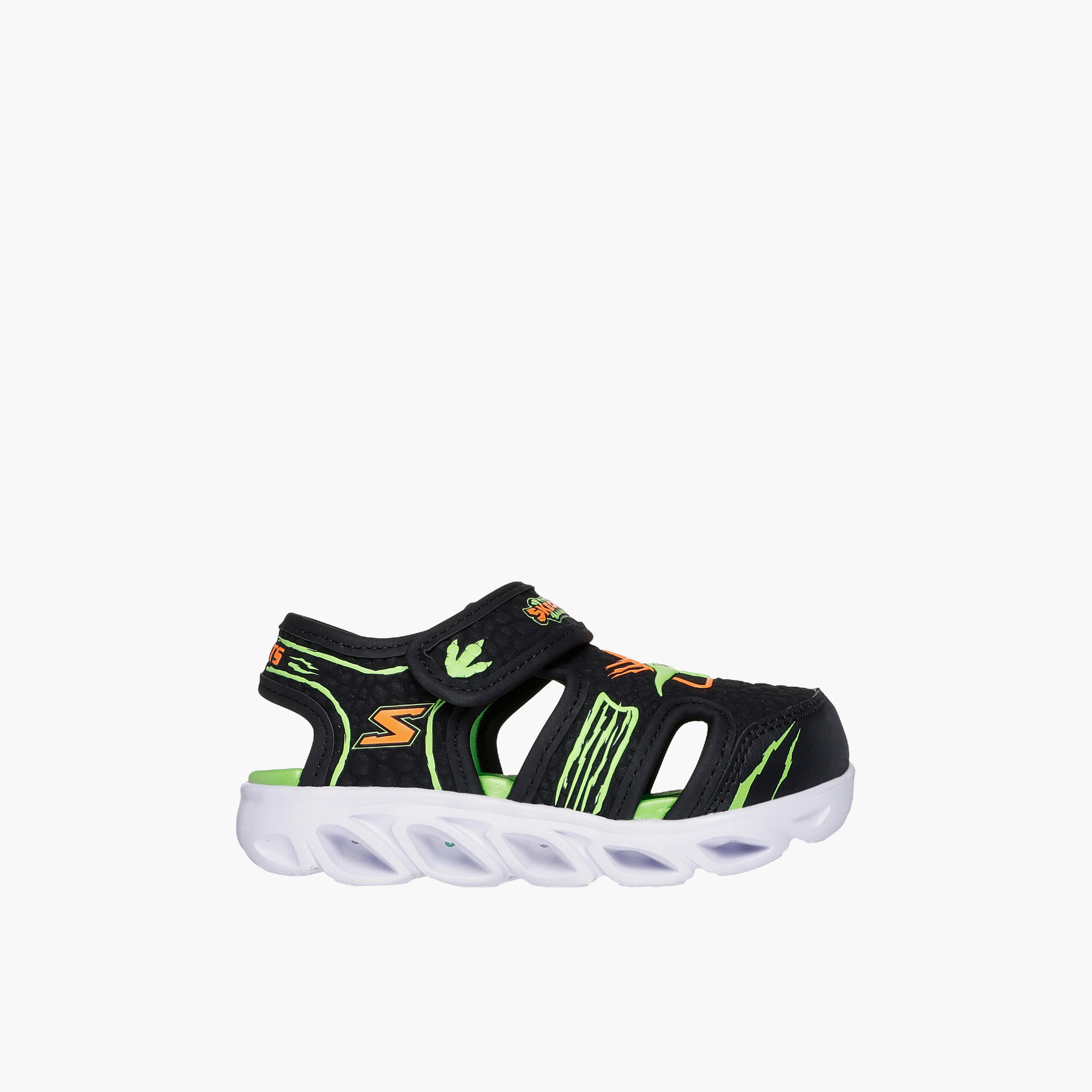 Skechers HYPNO-SPLASH Sandals with Hook & Loop Closure - 400612N-BKLM-CP-baby-boys-shoes-sandals-image-3