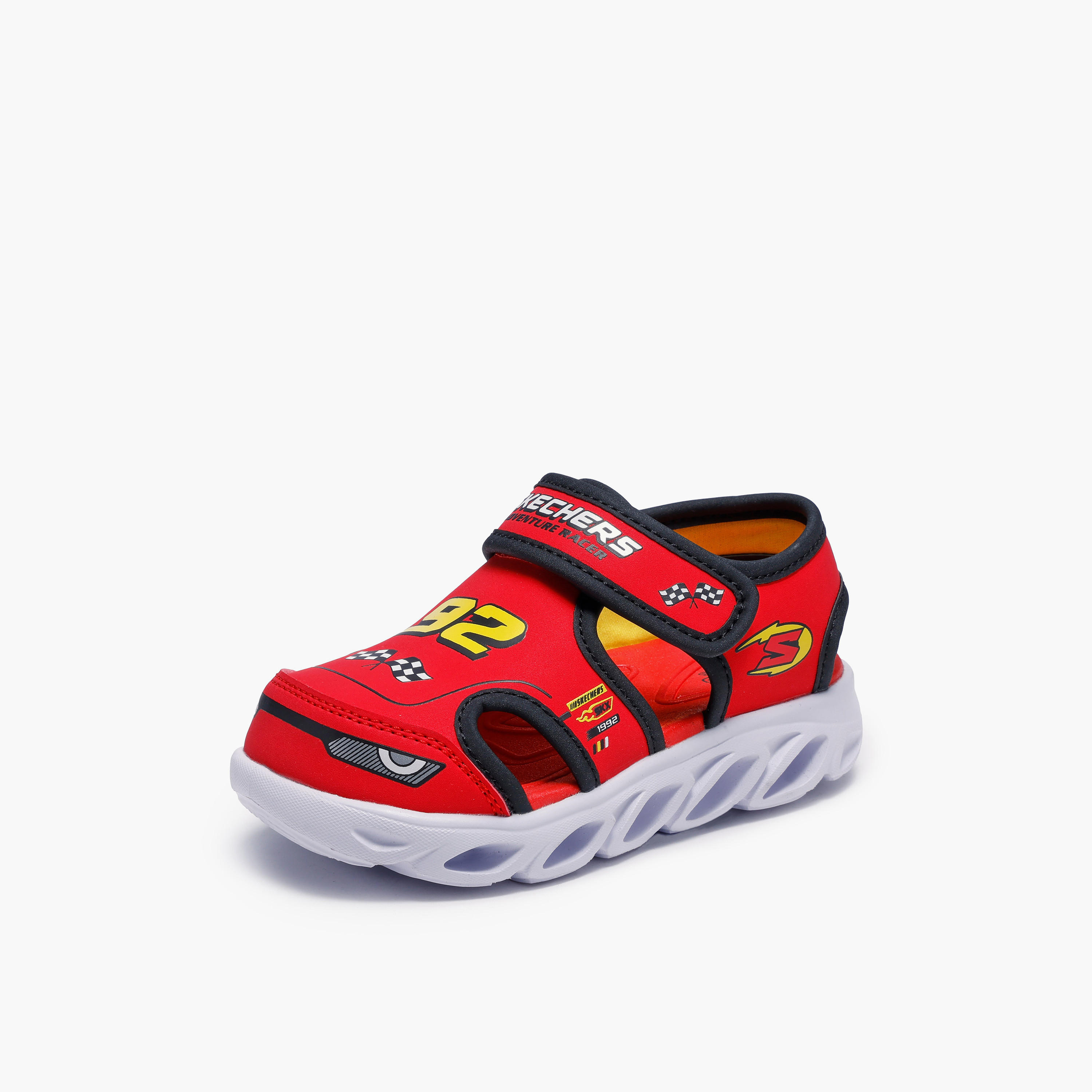 Skechers HYPNO-SPLASH Sandals with Hook & Loop Closure - 400612N-RDBK-CP-baby-boys-shoes-sandals-image-4