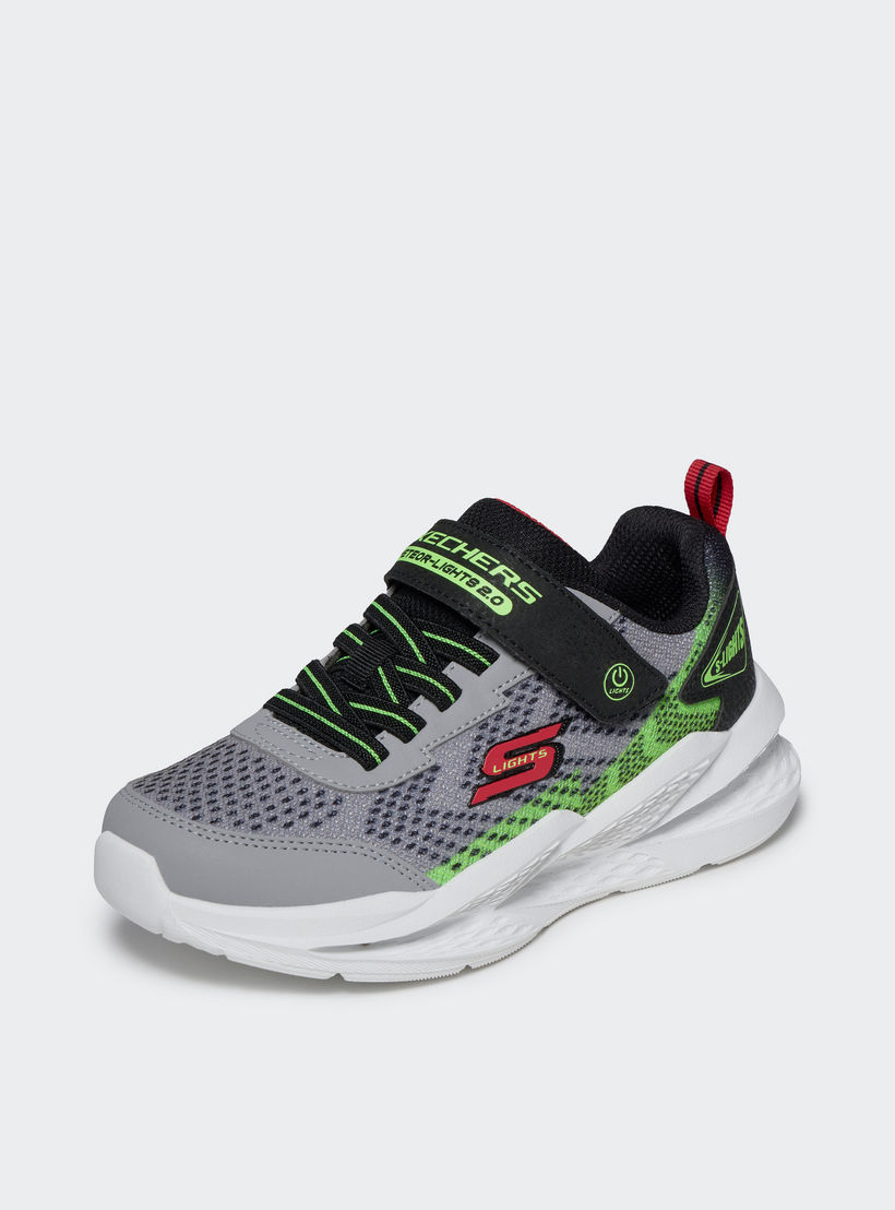 Skechers Boys Meteor-Lights 2.0 Hook & Loop Ankle Sneakers-boys-shoes-sneakers-image-4