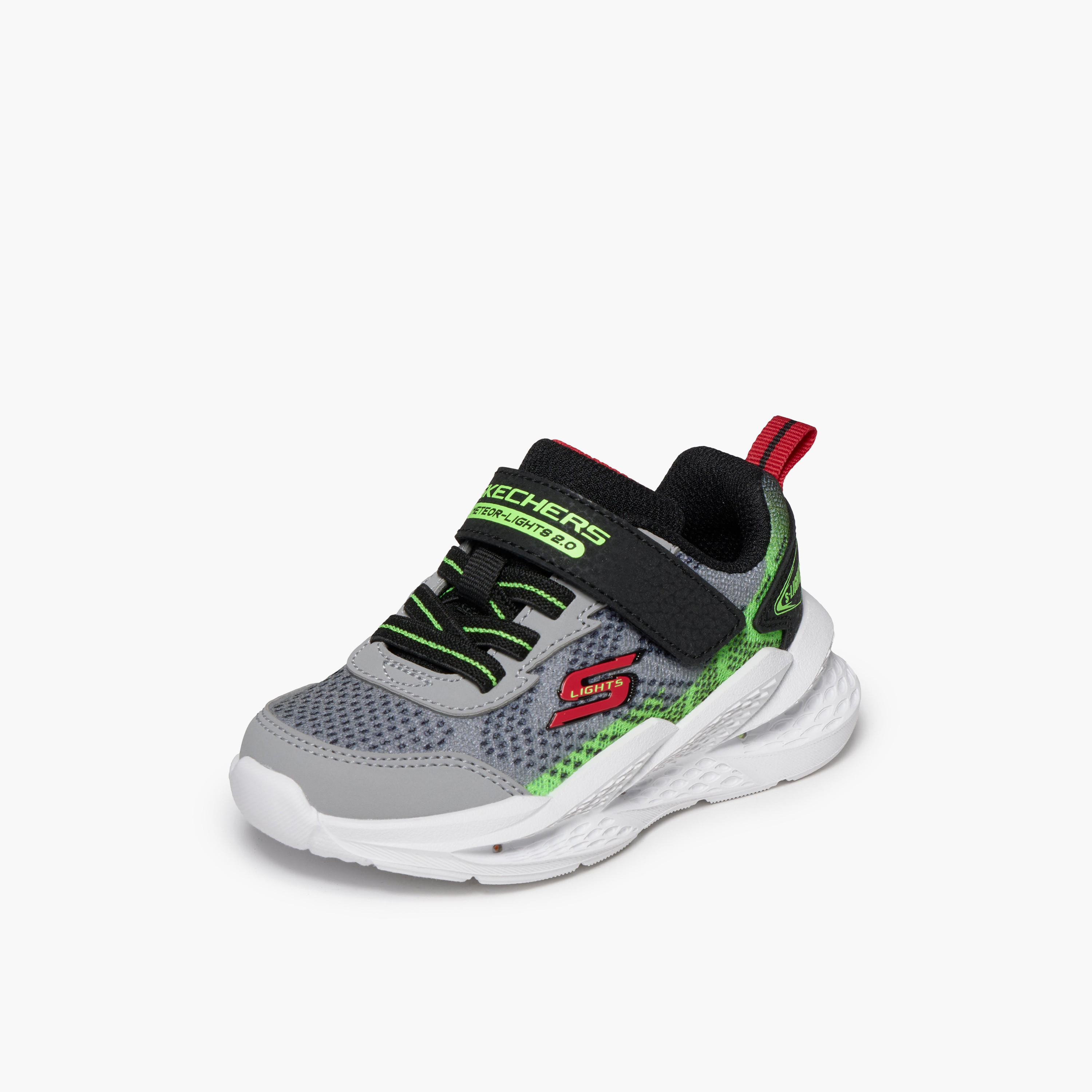 Skechers Boys METEOR-LIGHTS 2.0 Hook & Loop Light-Up Ankle Sneakers-sports-boys-shoes-image-3