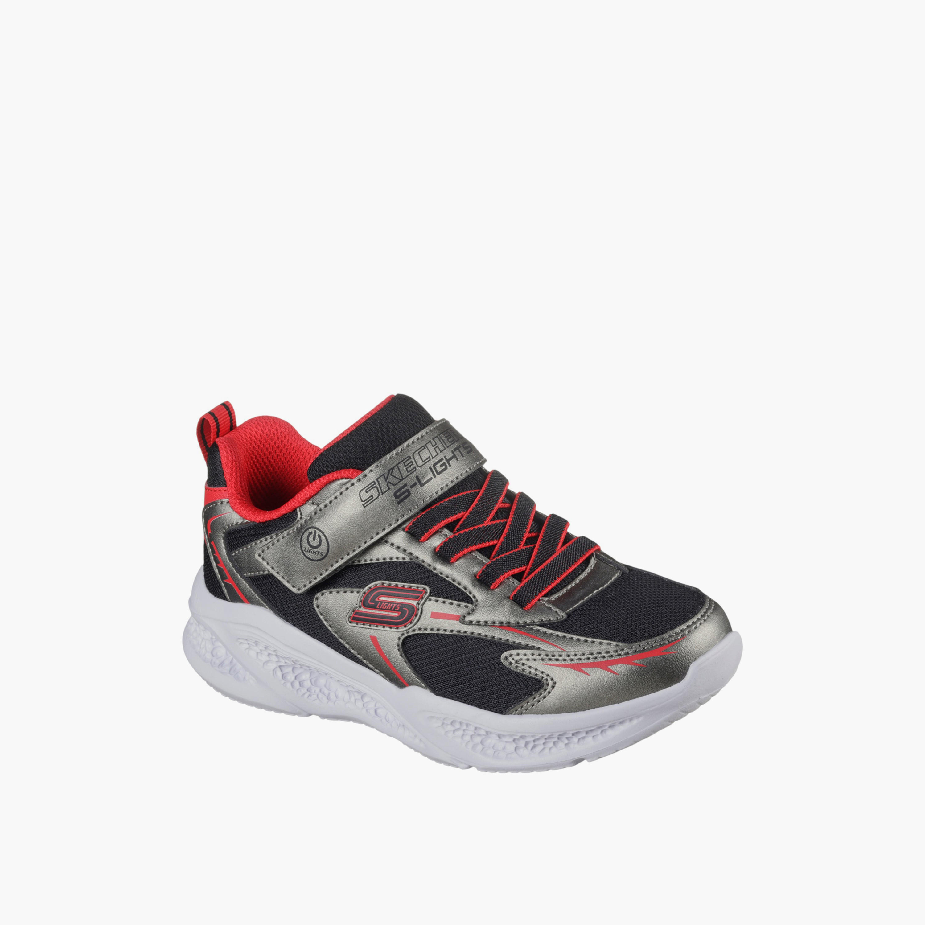 Skechers Boys' METEOR LIGHTS Light-Up Sports Shoes with Hook and Loop Closure - 401497L-GURD-sports-boys-shoes-image-1