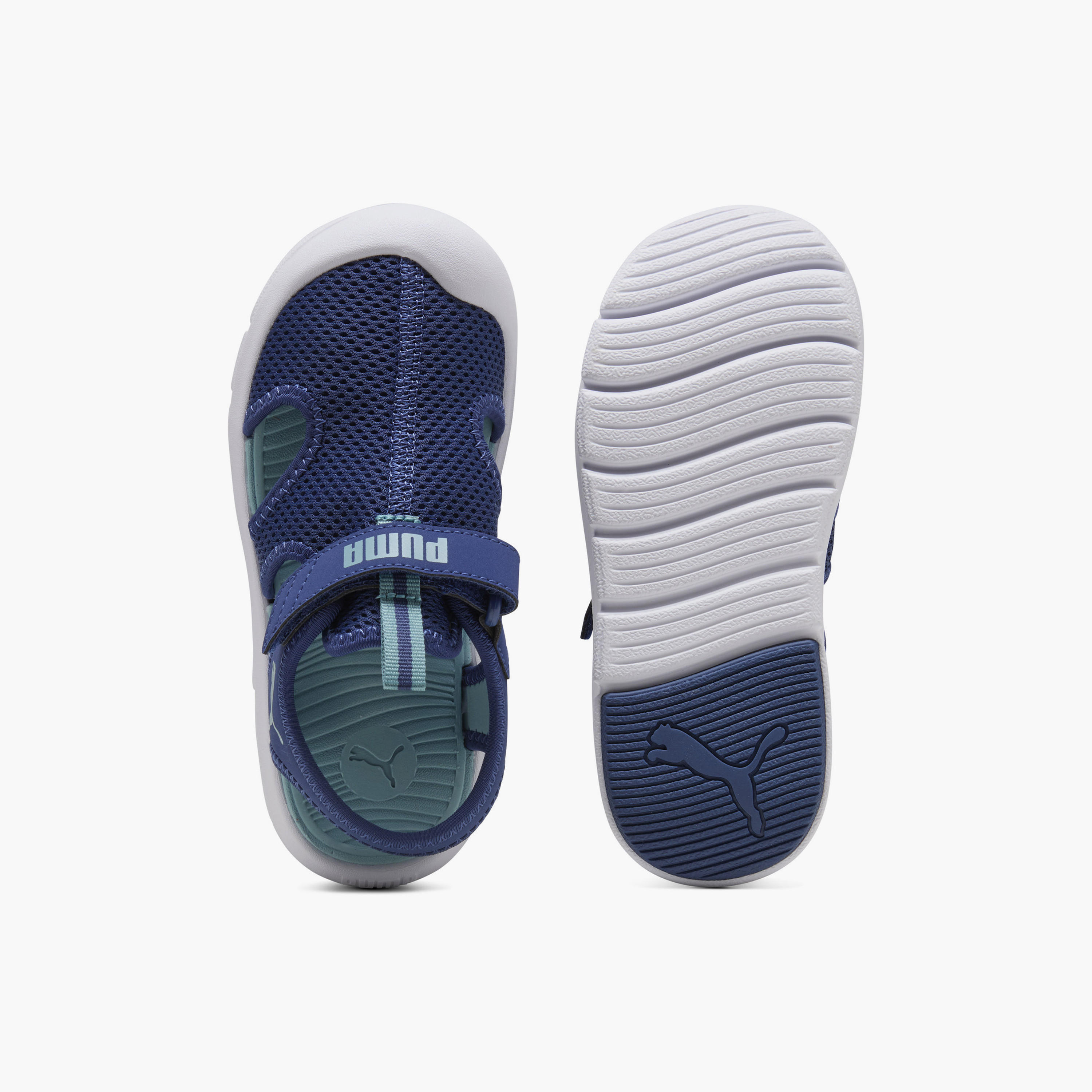 Puma Boys Fun Racer Mesh V Hook & Loop Strap Sandals-sports-boys-shoes-image-4