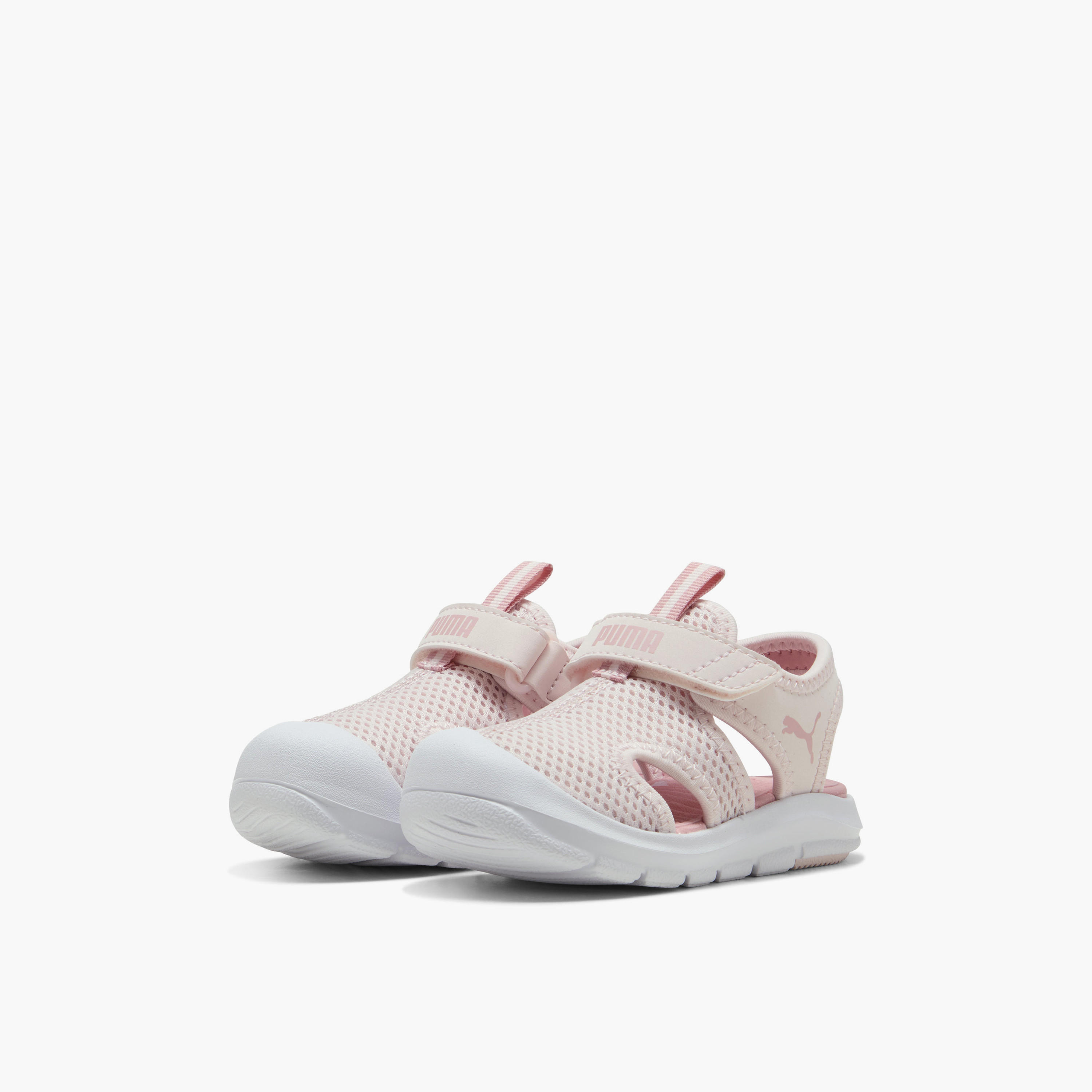Puma Fun Racer Mesh V Strap Sandals with Hook & Loop Closure-baby-girls-shoes-sandals-image-1