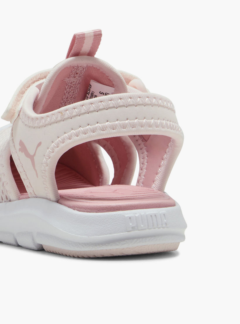 Puma Fun Racer Mesh V Strap Sandals with Hook & Loop Closure-baby-girls-shoes-sandals-image-5