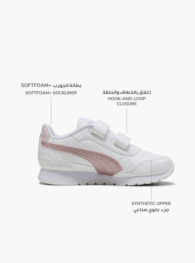 حذاء سنيكرز بشريط إغلاق لاصق "اس تي رونر في4 اس ال جليتر في" للبنات من بوما-sports-girls-shoes-image-2