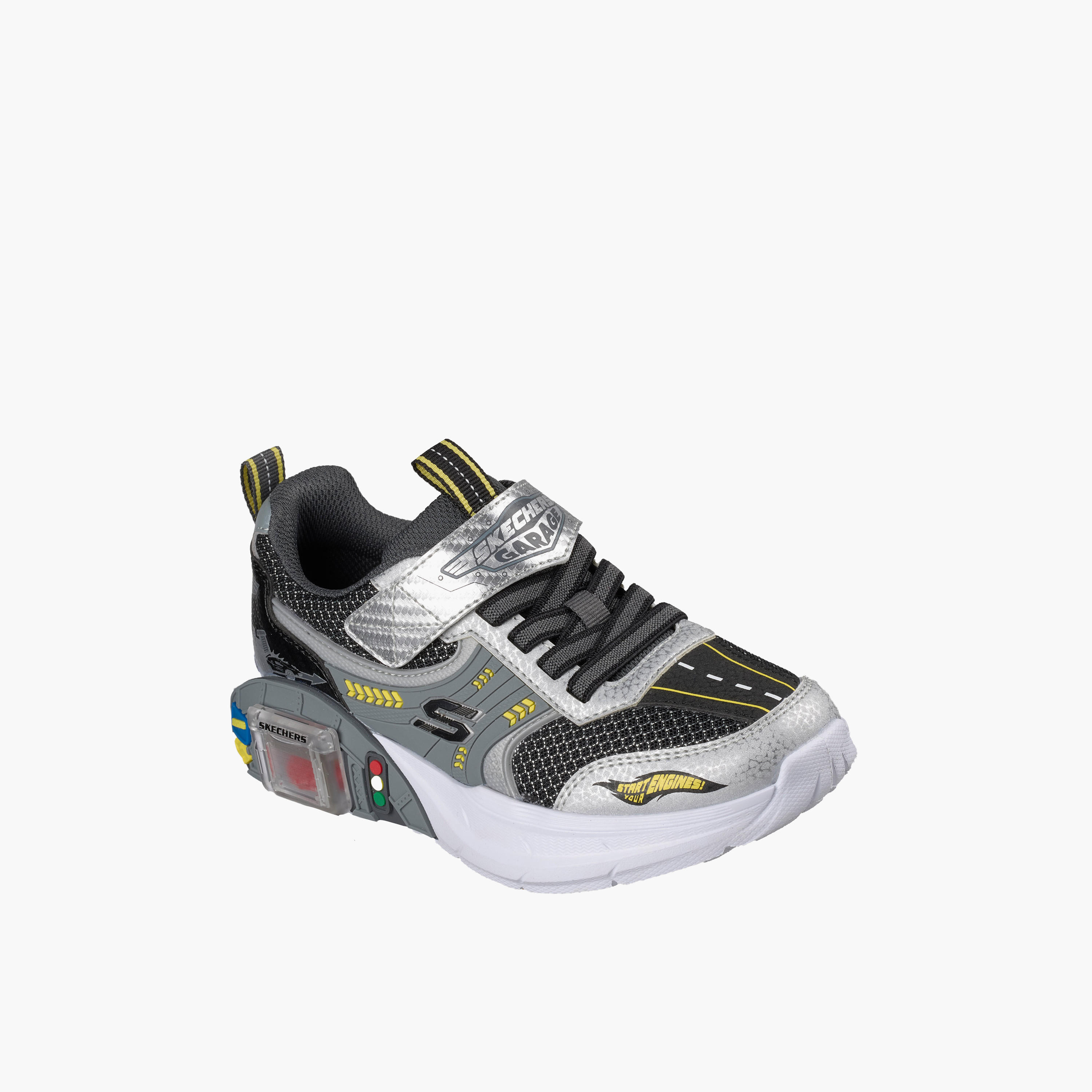 حذاء سنيكرز بشريط لاصق للأولاد جراج سكيتشرز-sports-boys-shoes-image-1