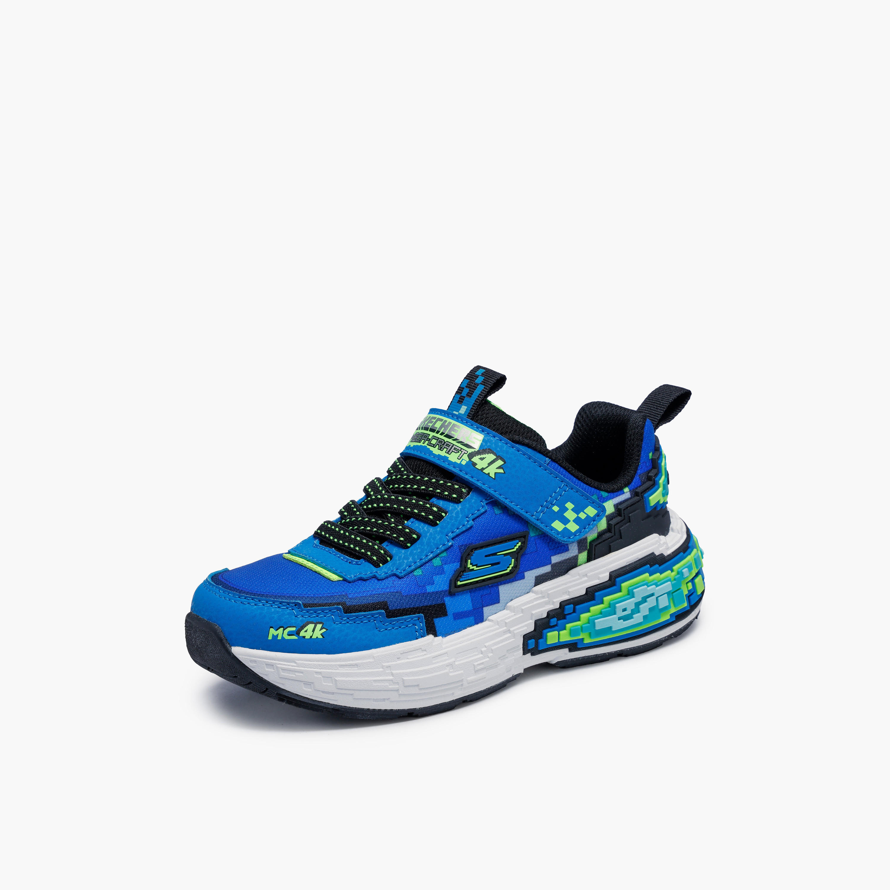 حذاء سنيكرز بشريط إغلاق لاصق ميجا كرافت فور كيه للأولاد من سكيتشرز-sports-boys-shoes-image-4