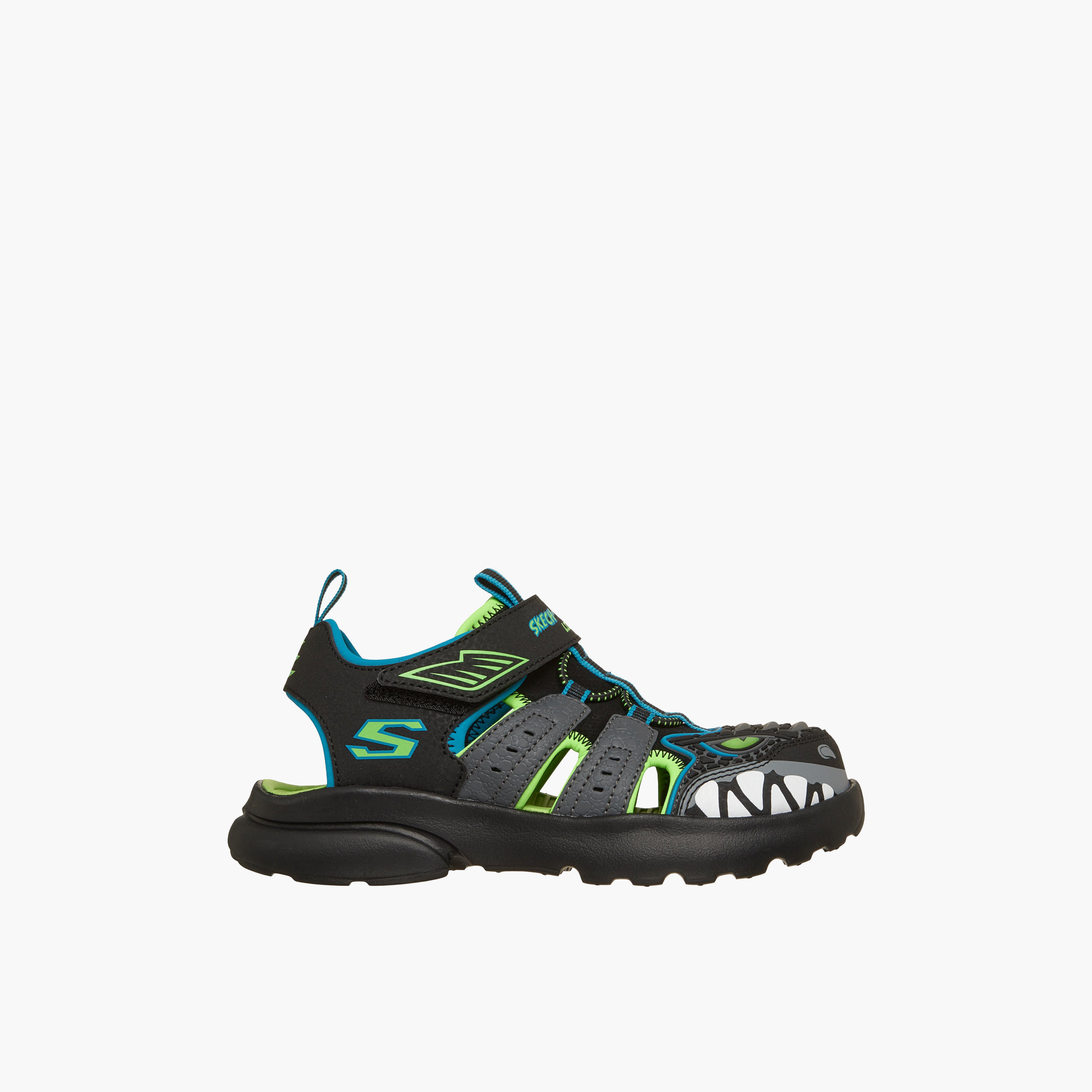 صندل مسطح بشريط إغلاق لاصق سبلاش رازور للأولاد من سكيتشرز-sports-boys-shoes-image-3