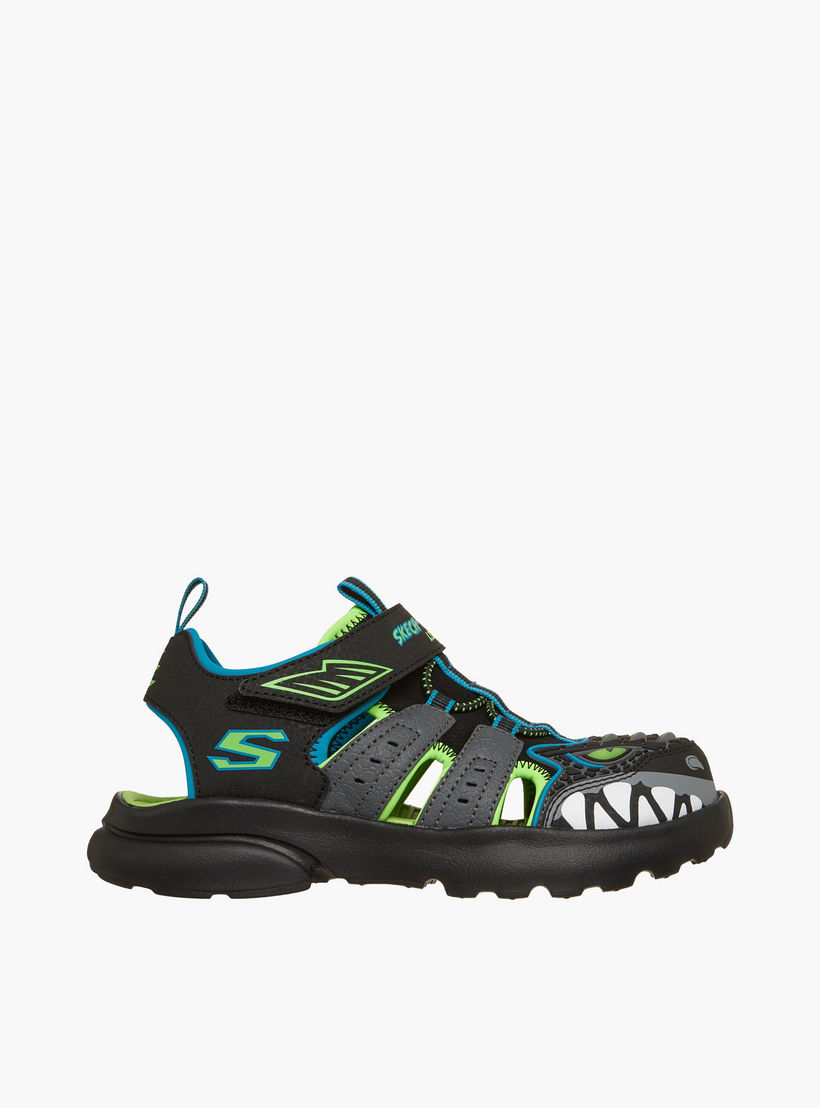 صندل مسطح بشريط إغلاق لاصق سبلاش رازور للأولاد من سكيتشرز-sports-boys-shoes-image-3