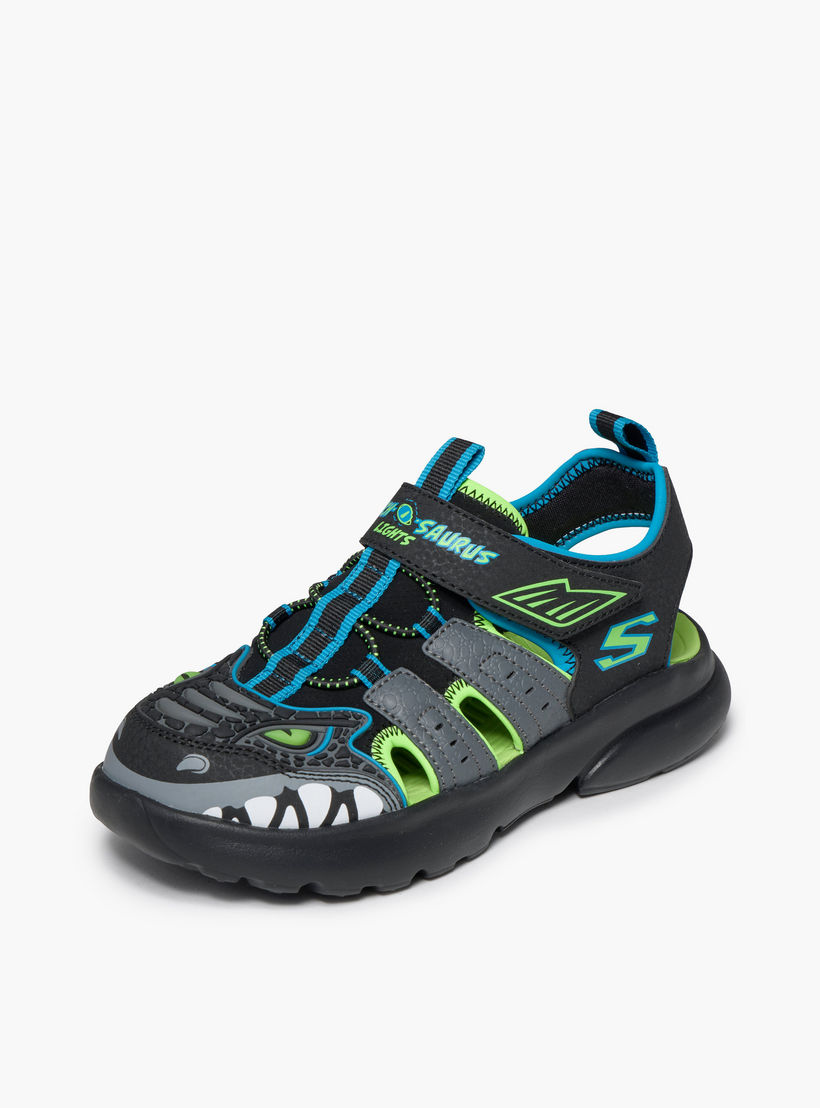 صندل مسطح بشريط إغلاق لاصق سبلاش رازور للأولاد من سكيتشرز-sports-boys-shoes-image-4