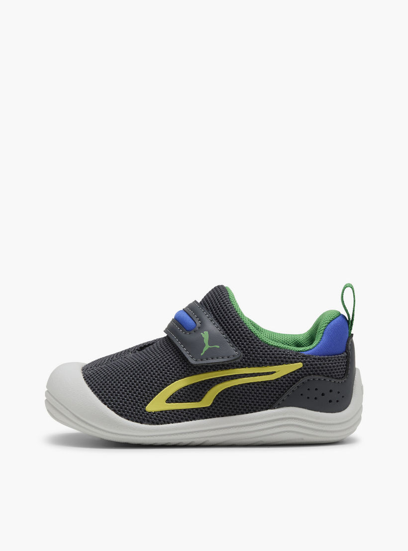 Puma Kitten Mesh V Ankle Sneakers with Hook & Loop Closure-sports-boys-shoes-image-3