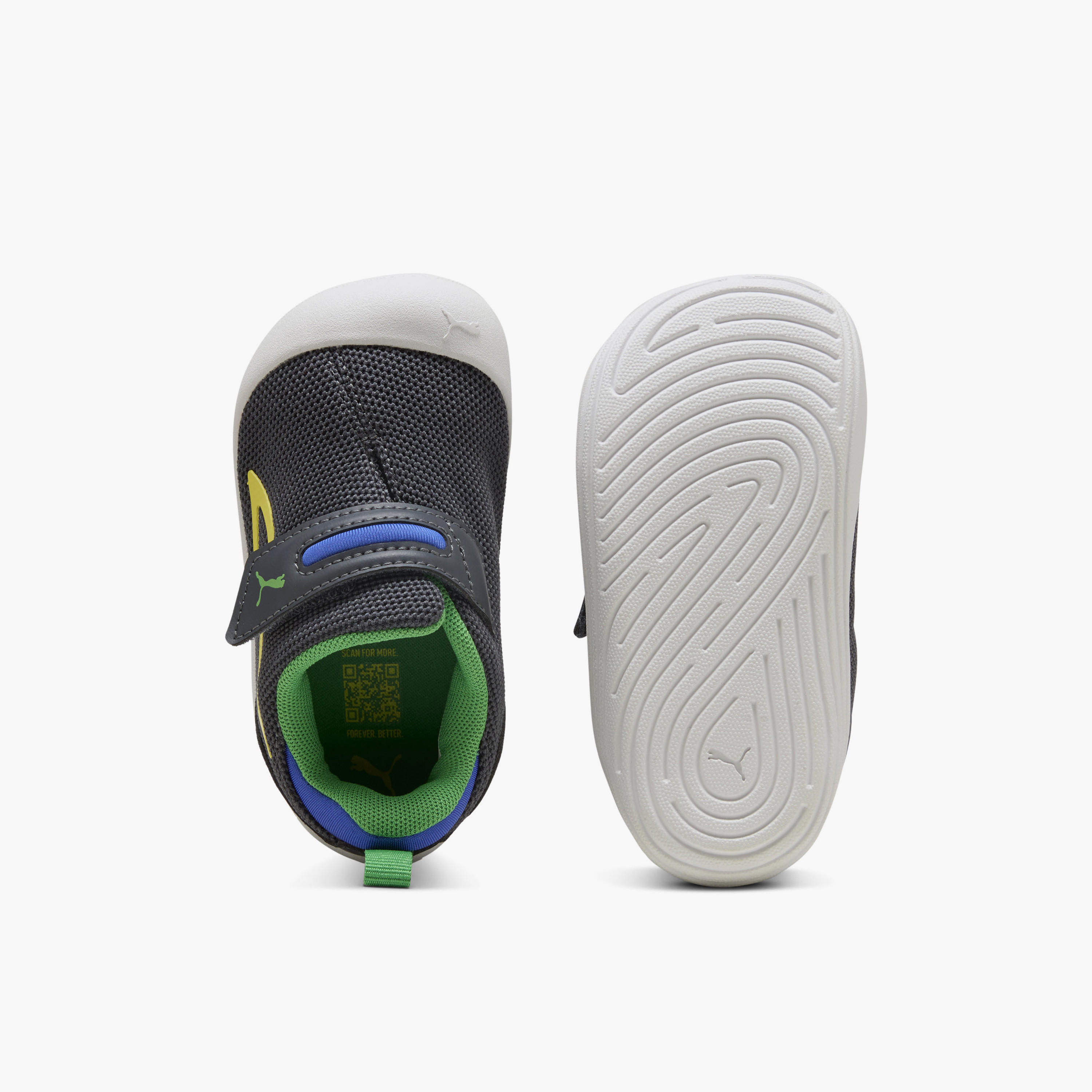 Puma Kitten Mesh V Ankle Sneakers with Hook & Loop Closure-sports-boys-shoes-image-4