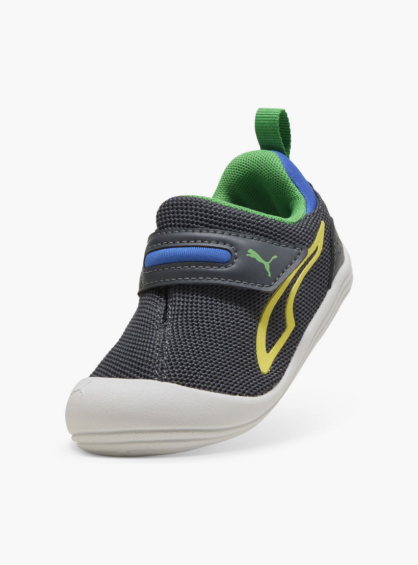 Puma Kitten Mesh V Ankle Sneakers with Hook & Loop Closure-sports-boys-shoes-image-5