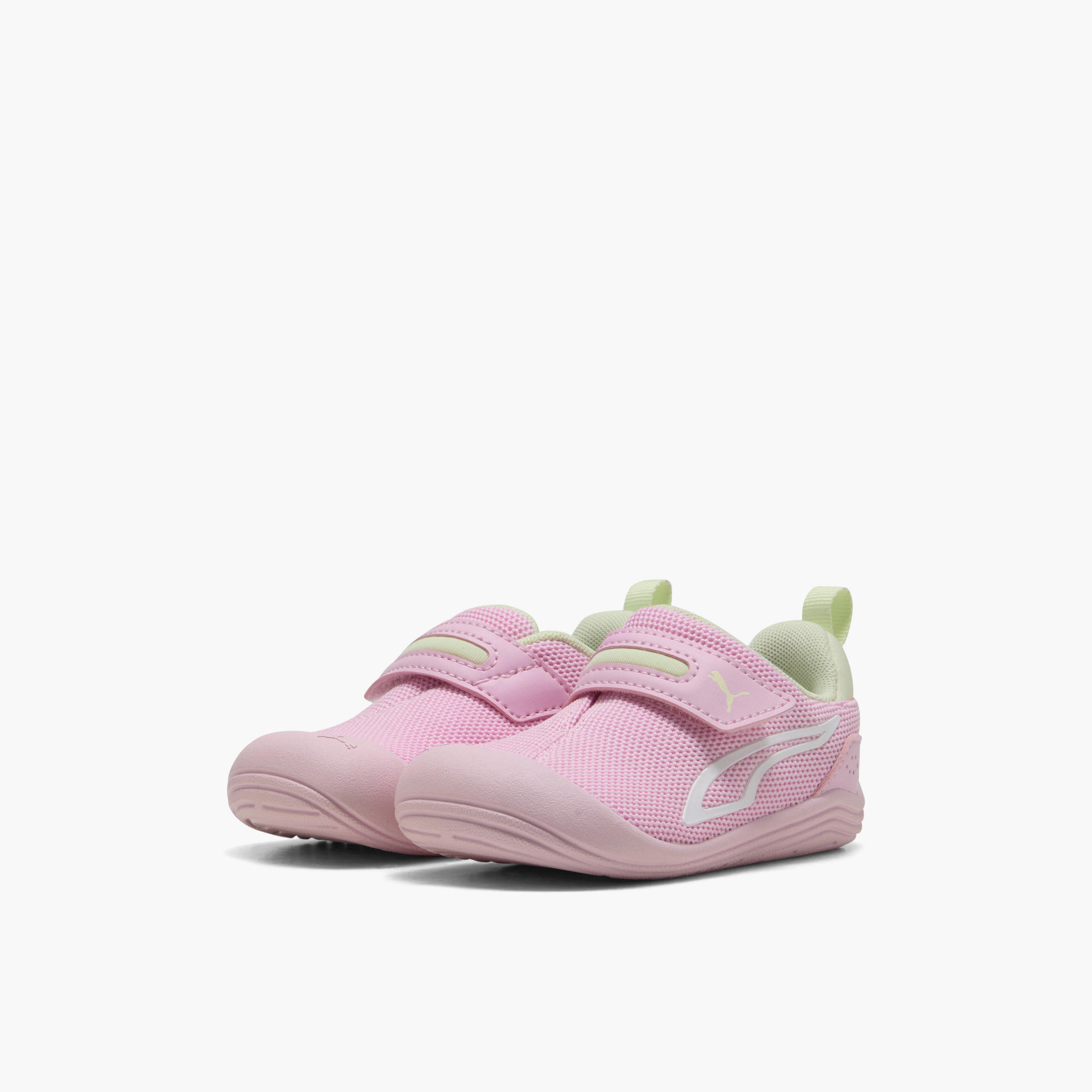 Puma Kitten Mesh V Sneakers with Hook & Loop Closure-baby-girls-shoes-closedshoes-image-1