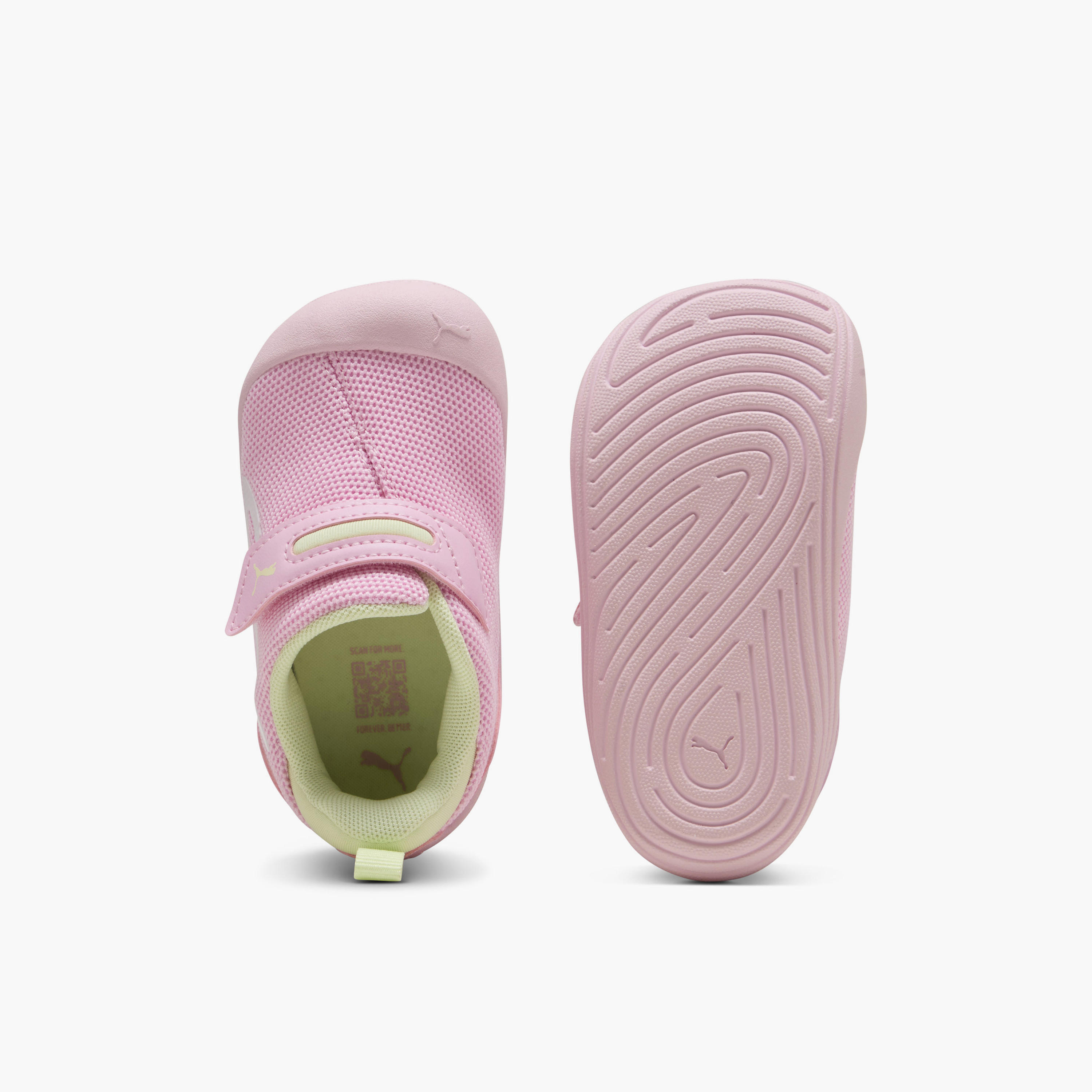 Puma Kitten Mesh V Sneakers with Hook & Loop Closure-baby-girls-shoes-closedshoes-image-4