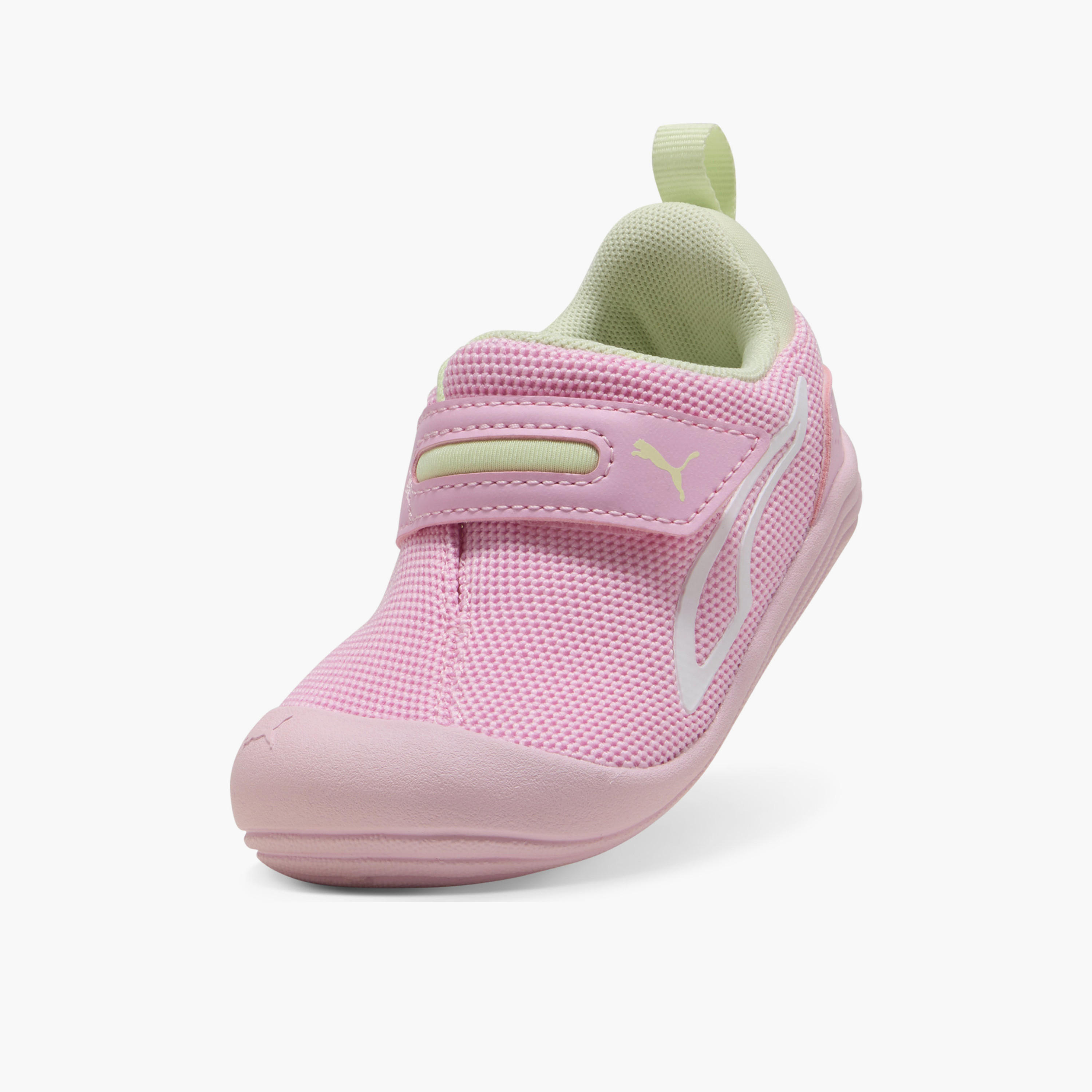 Puma Kitten Mesh V Sneakers with Hook & Loop Closure-baby-girls-shoes-closedshoes-image-5