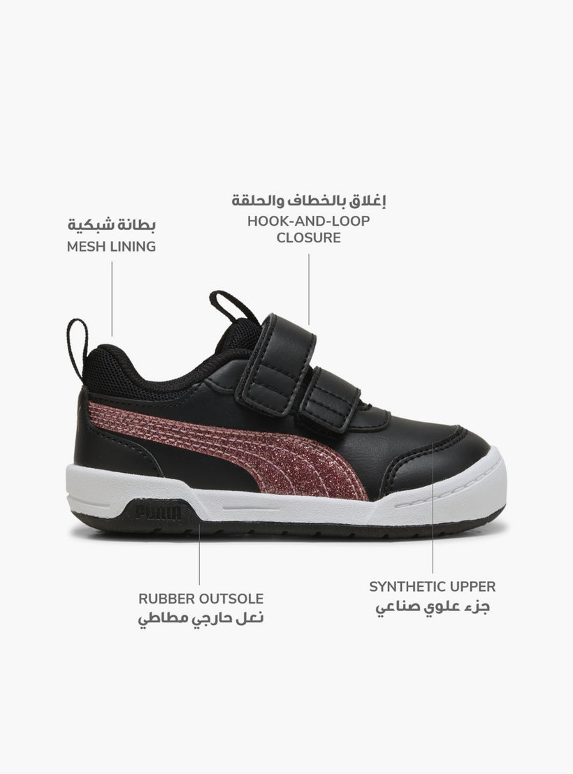Puma Girls Multiflex 2 Glitz FS V Hook & Loop Sneakers-baby-girls-shoes-closedshoes-image-2