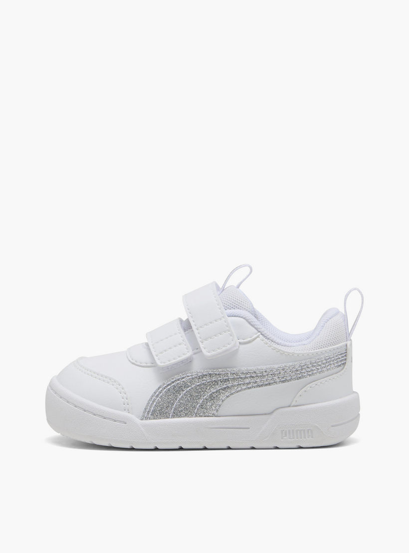 Puma Multiflex 2 Glitz FS V Sneakers with Hook & Loop Closure-baby-girls-shoes-closedshoes-image-3