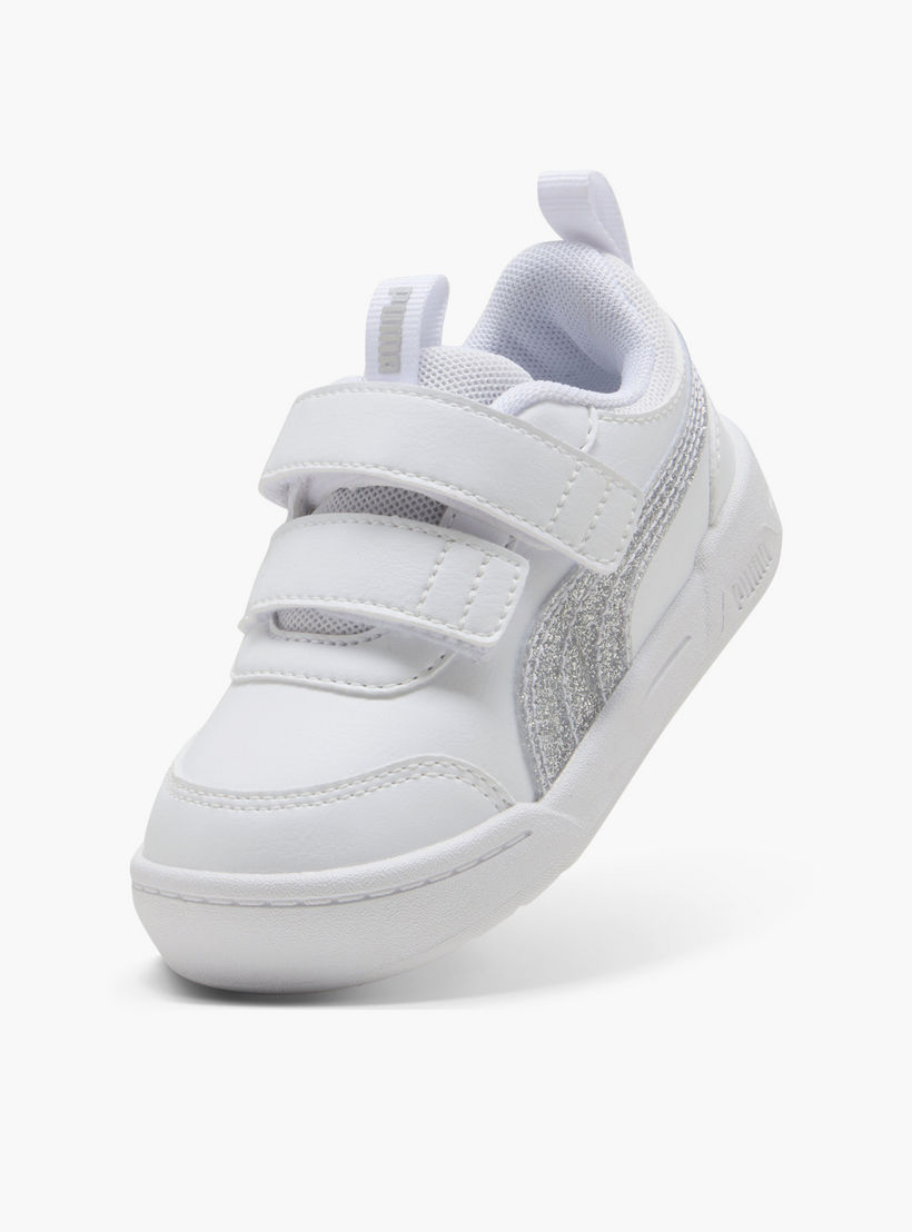 Puma Multiflex 2 Glitz FS V Sneakers with Hook & Loop Closure-baby-girls-shoes-closedshoes-image-5