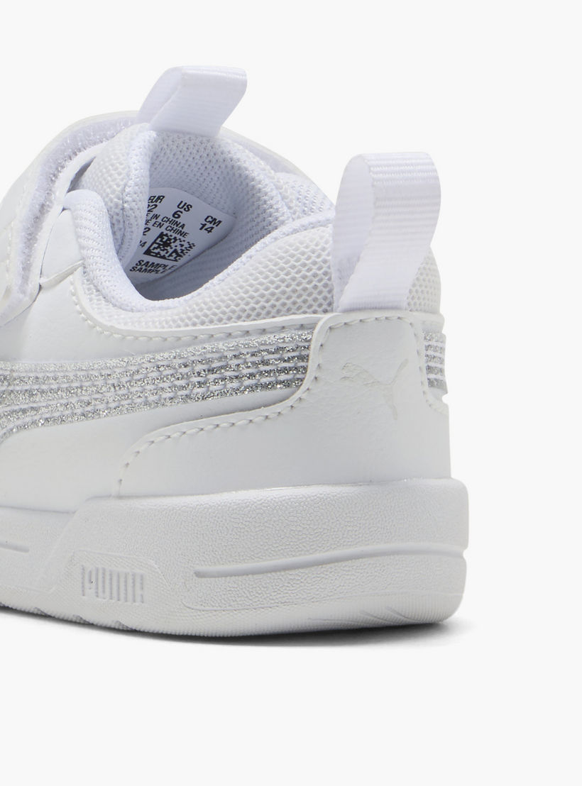 Puma Multiflex 2 Glitz FS V Sneakers with Hook & Loop Closure-baby-girls-shoes-closedshoes-image-6