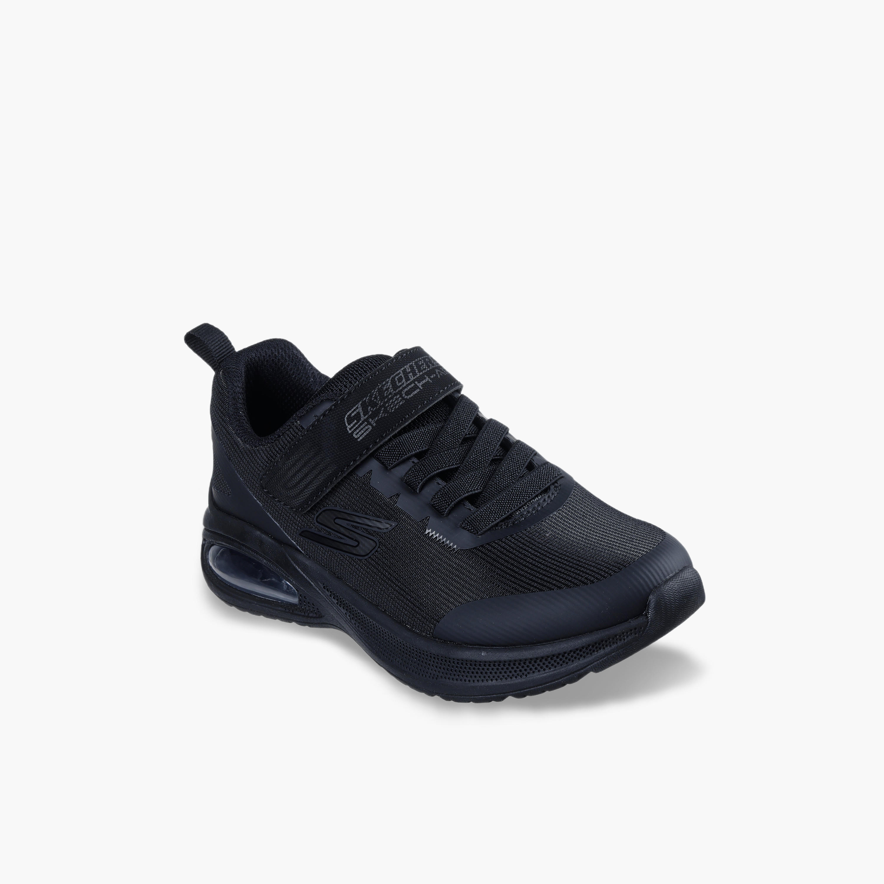 حذاء مدرسي مايكروسبيك ماكس أدفانس بشريط إغلاق لاصق للأطفال من سكيتشرز-sports-boys-shoes-image-1