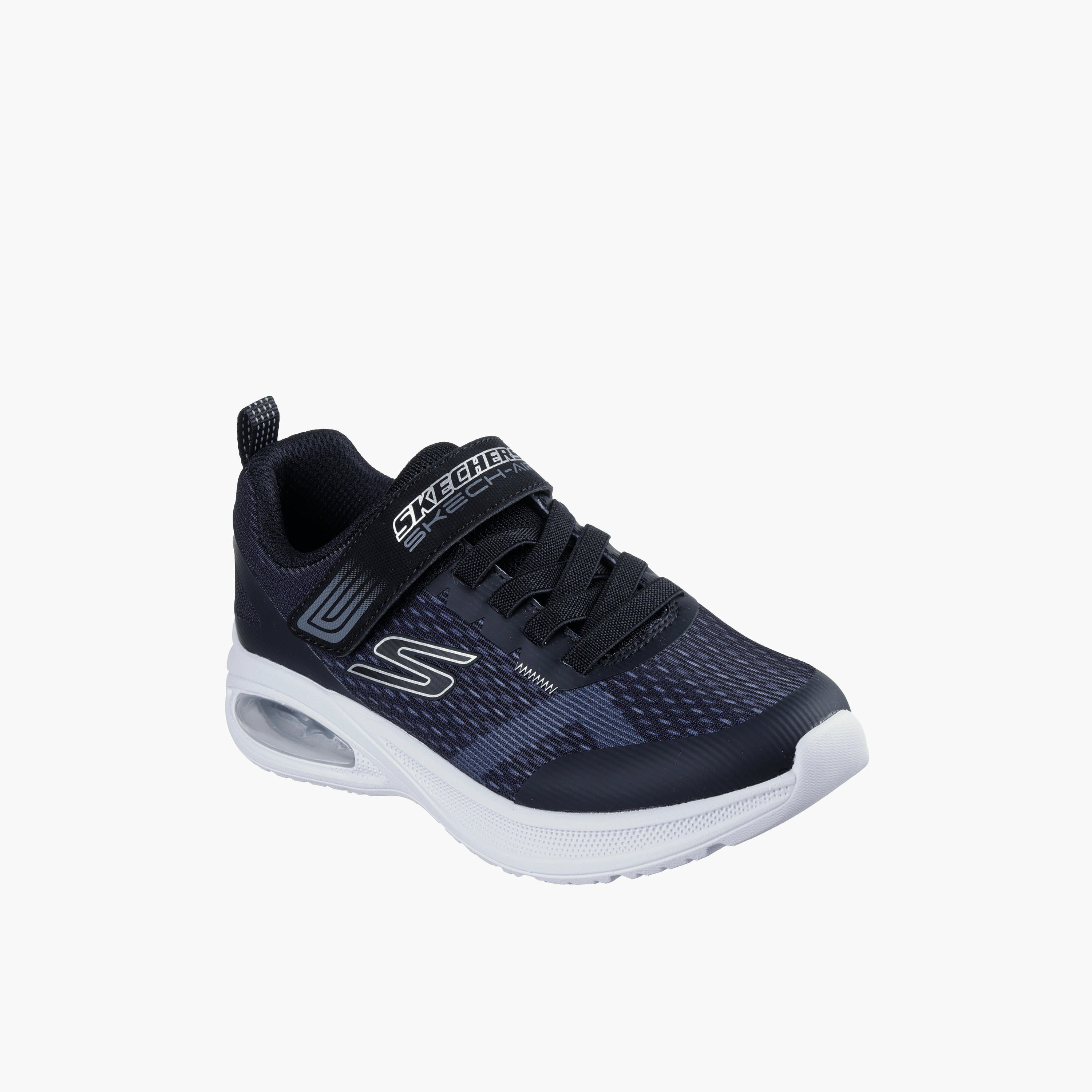 Skechers Boys MICROSPEC MAX ADVANCE Hook & Loop Sneakers - 404105L-BLK-CP-sports-boys-shoes-image-1