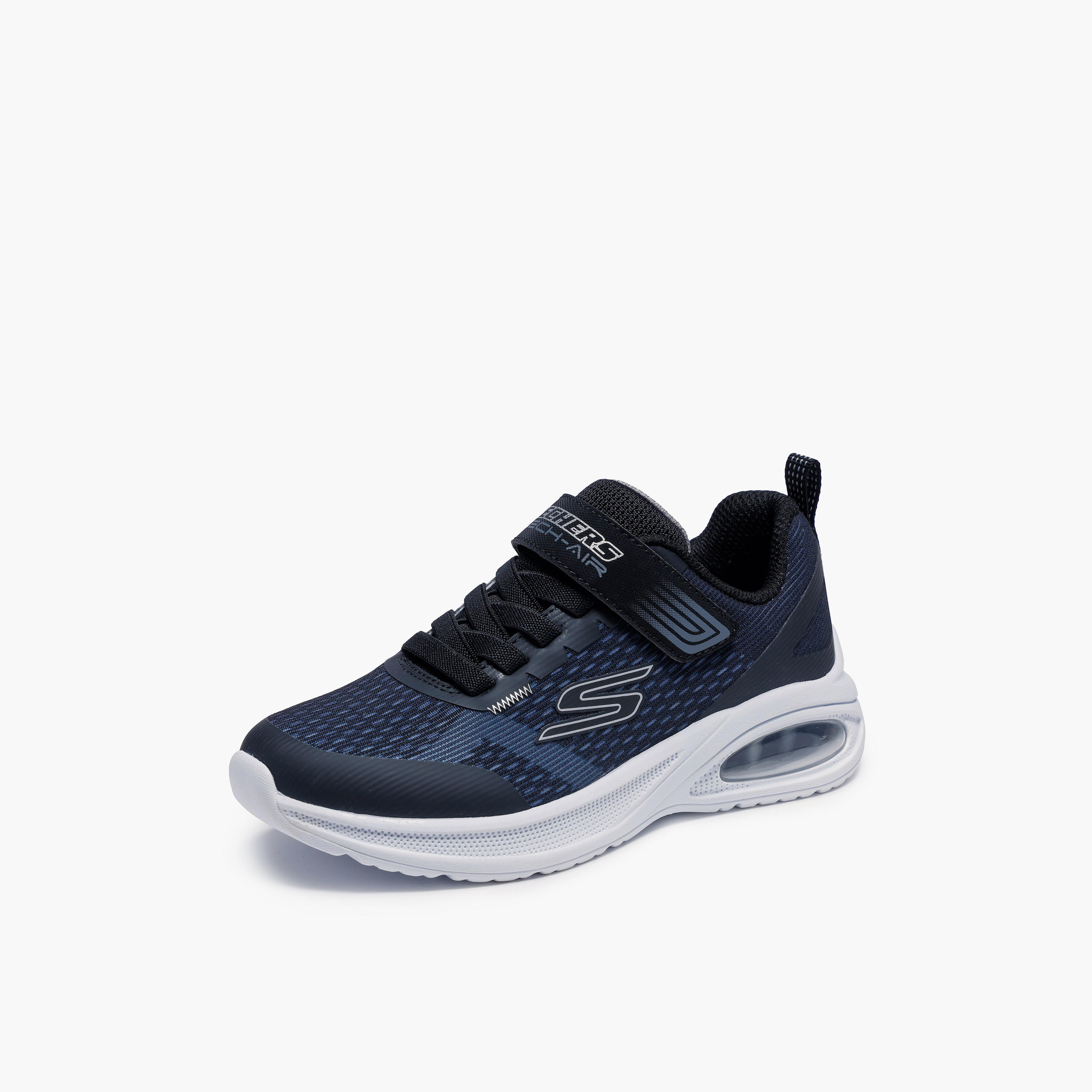 Skechers Boys MICROSPEC MAX ADVANCE Hook & Loop Sneakers - 404105L-BLK-CP-sports-boys-shoes-image-4