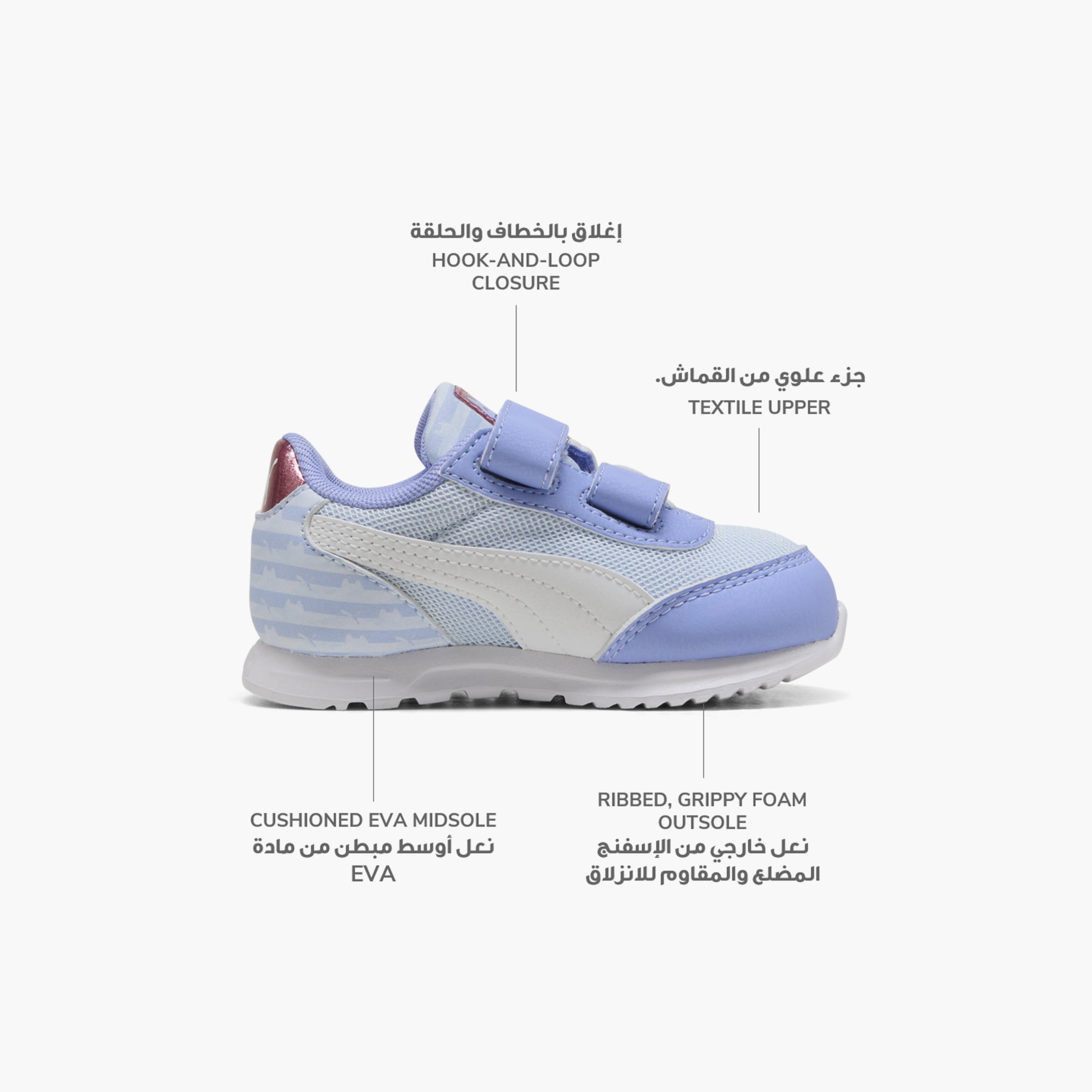 حذاء سنيكرز آر78 لايت ويند مزخرف بشريط إغلاق لاصق من بوما-baby-girls-shoes-closedshoes-image-2